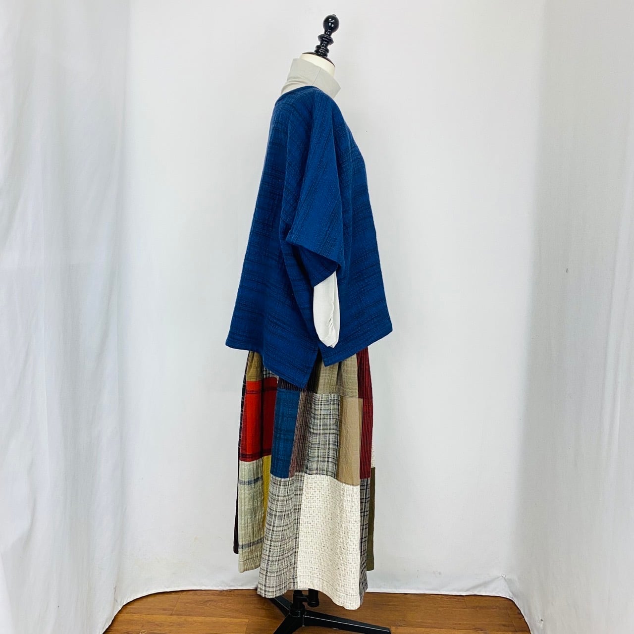 254012 Newゆったりポンチョ 3カラー 遠州二重織