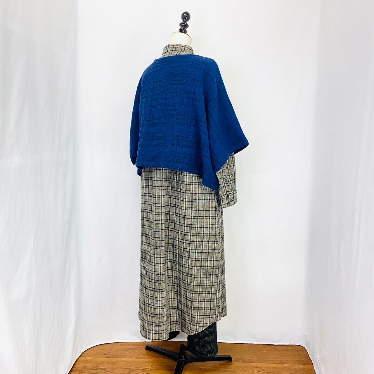 204022 ゆったりポンチョ 3カラー 遠州織り 逆スラブ二重織