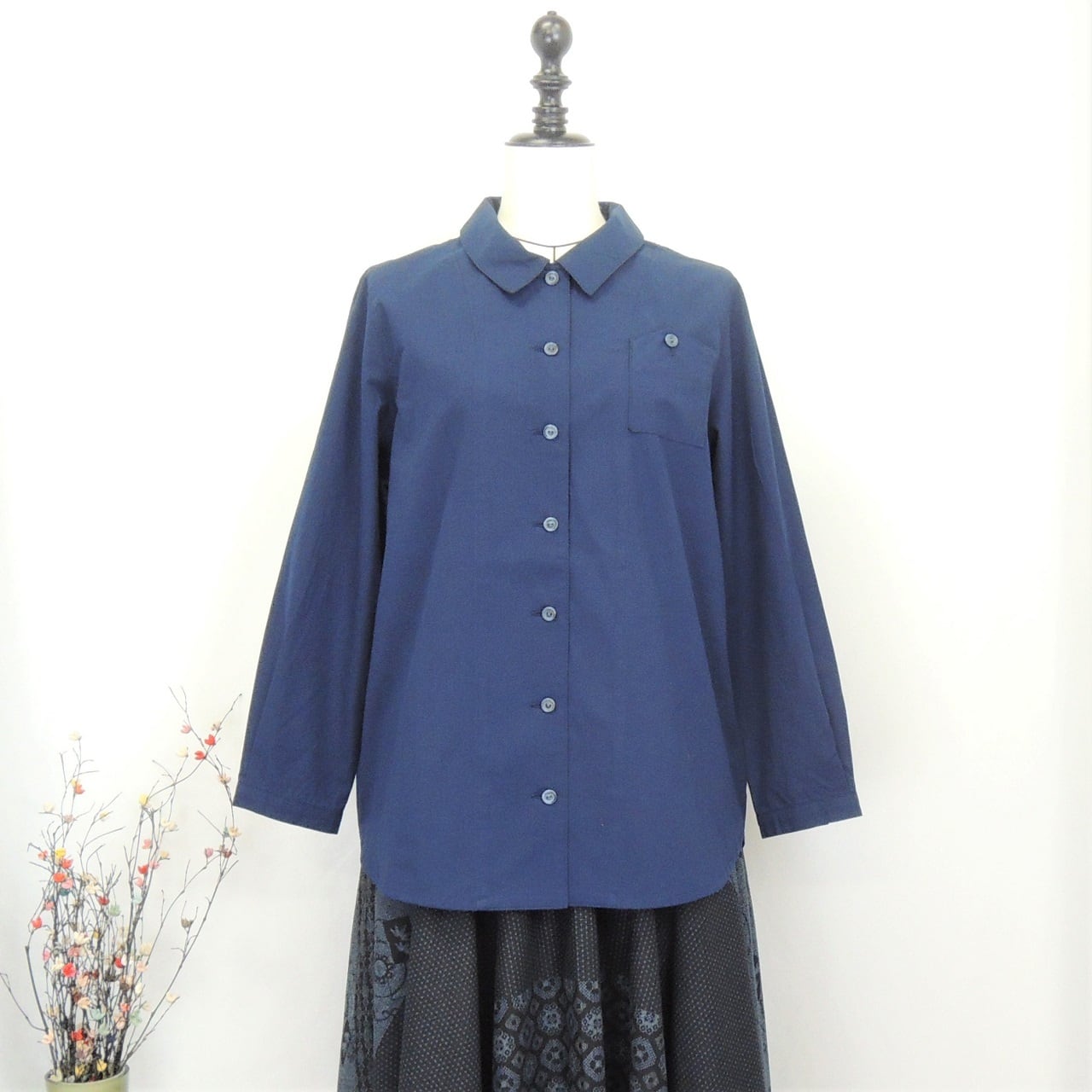 P5303 プレーンブラウス 3カラー 遠州織物 高密度織り