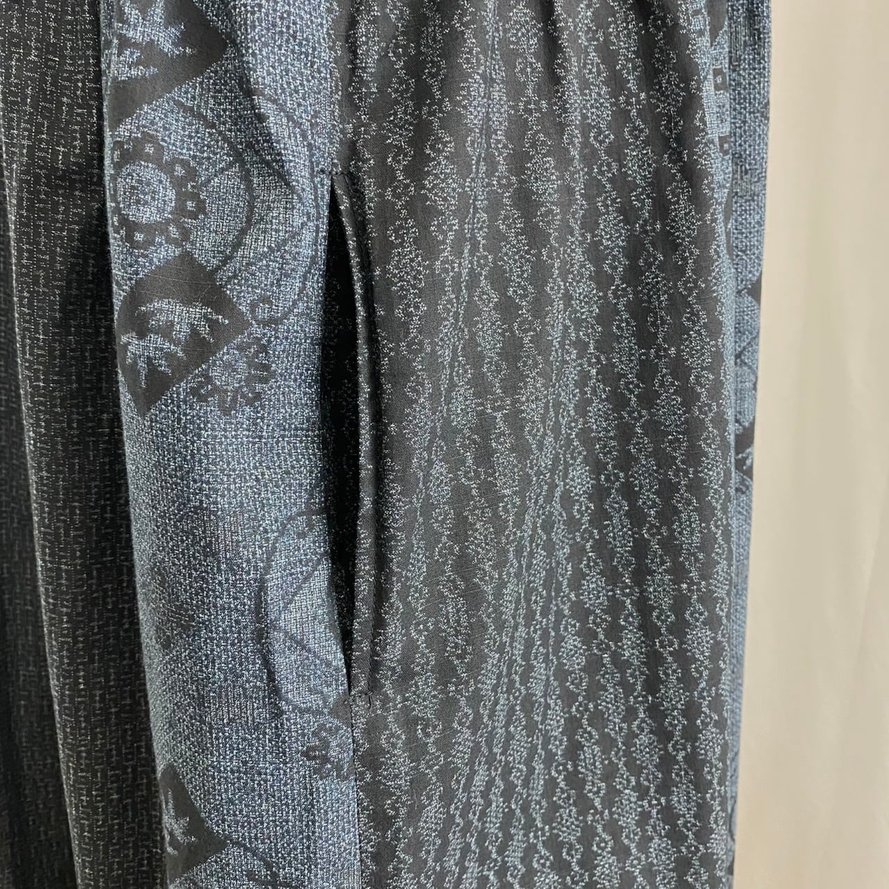 246013 ウエストギャザージャンパースカート 2カラー 安曇野染絣 大島紬柄