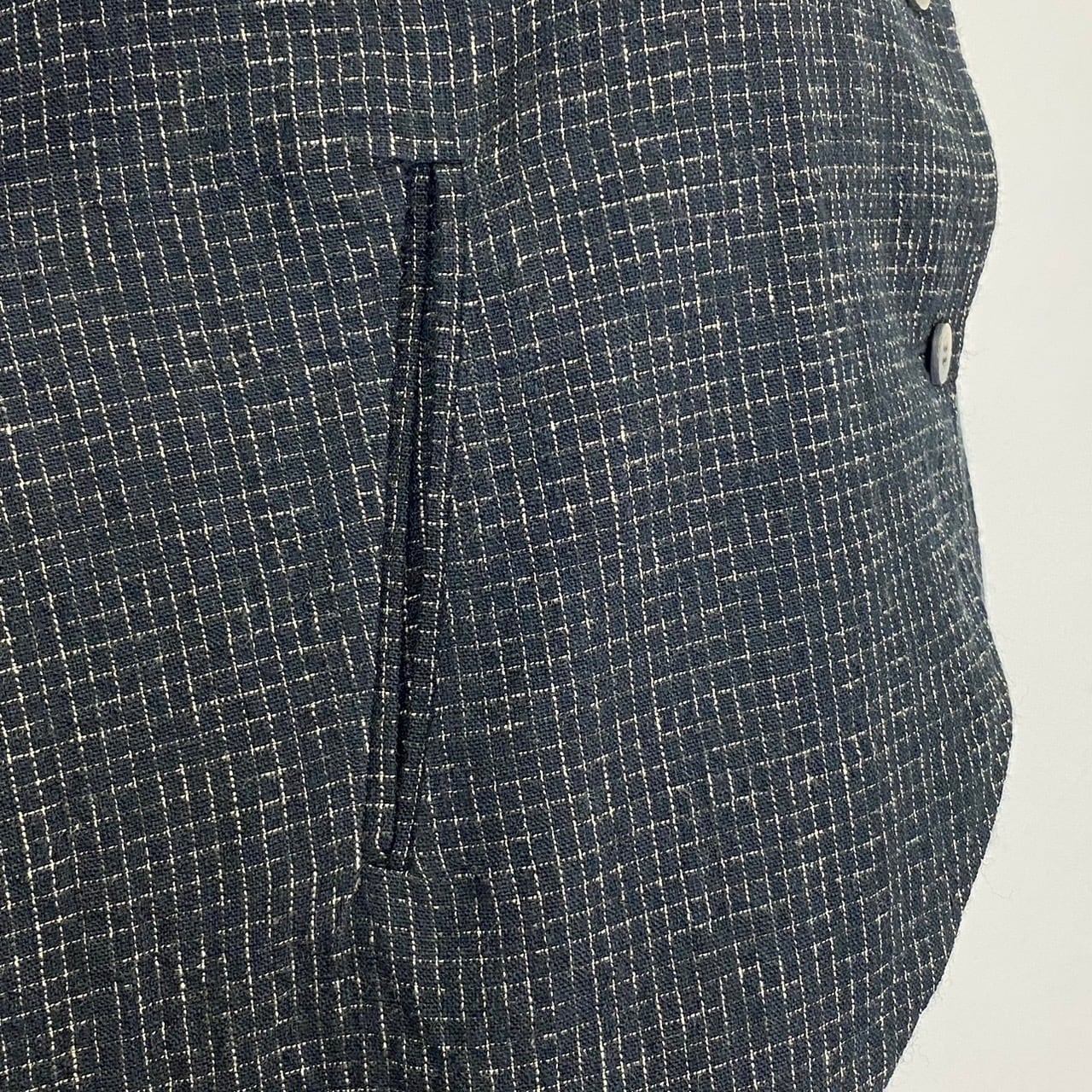 232062 前立て開きビッグシャツワンピース 遠州織り 逆スラブ