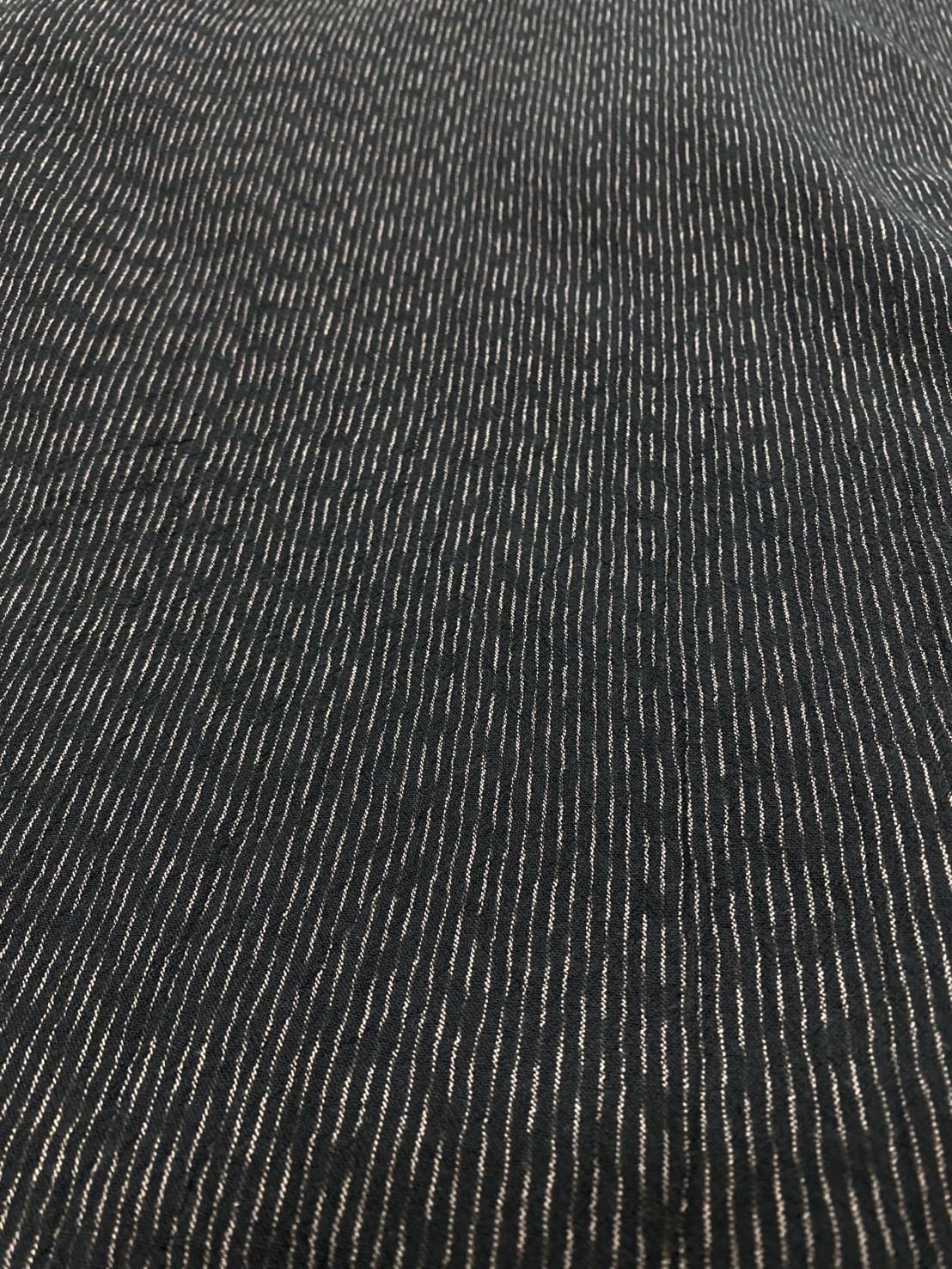 212031 Vネックの台形ワンピース 2カラー 遠州織物 みじん絣楊柳