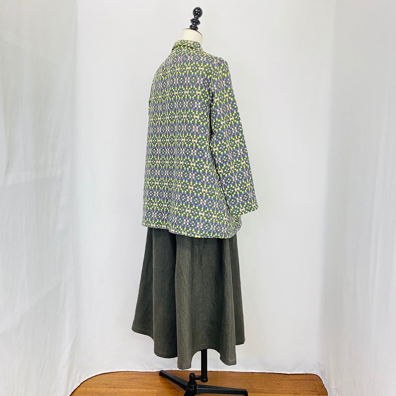【限定品】 Aラインブラウス 2柄 北欧柄 ジャガード織り