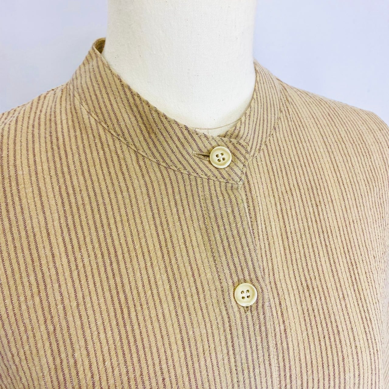 252051 ドルマンスリーブのロングブラウス 2カラー 遠州織物 逆スラブストライプ うすで