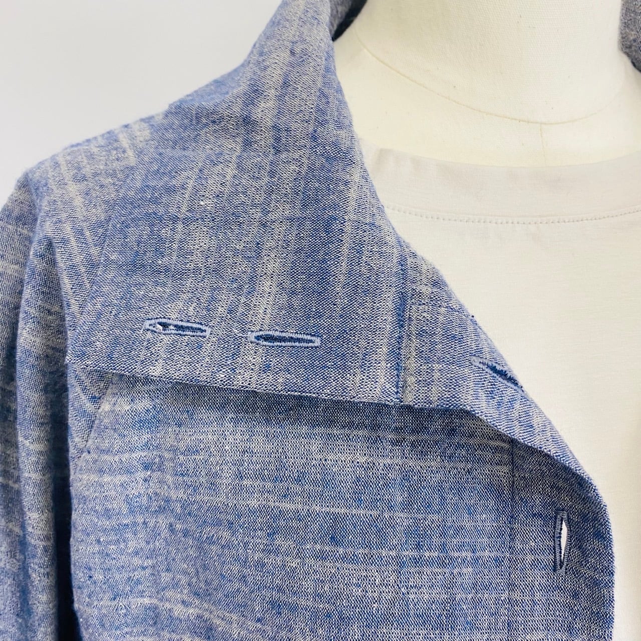 241011 ボレロ風ジャケット 3カラー 遠州織物 うすで逆スラブ