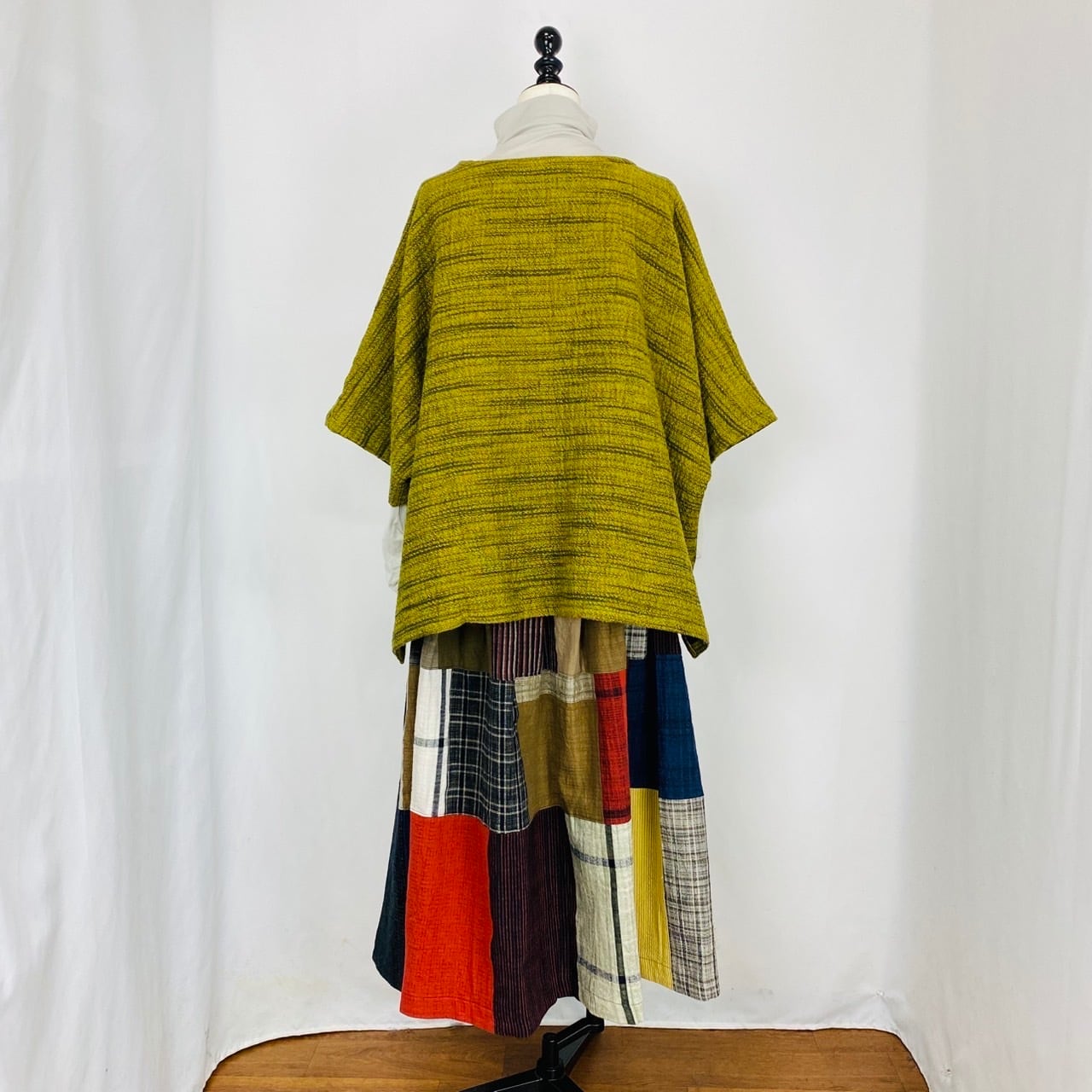 254012 Newゆったりポンチョ 3カラー 遠州二重織