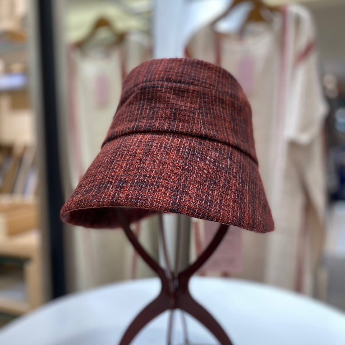 メリーハット バケットハット 2カラー 遠州織り 逆スラブたてよこ絣