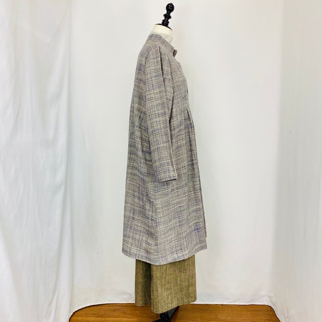 251011 タックのコート 2カラー 遠州織物 うすで逆スラブ