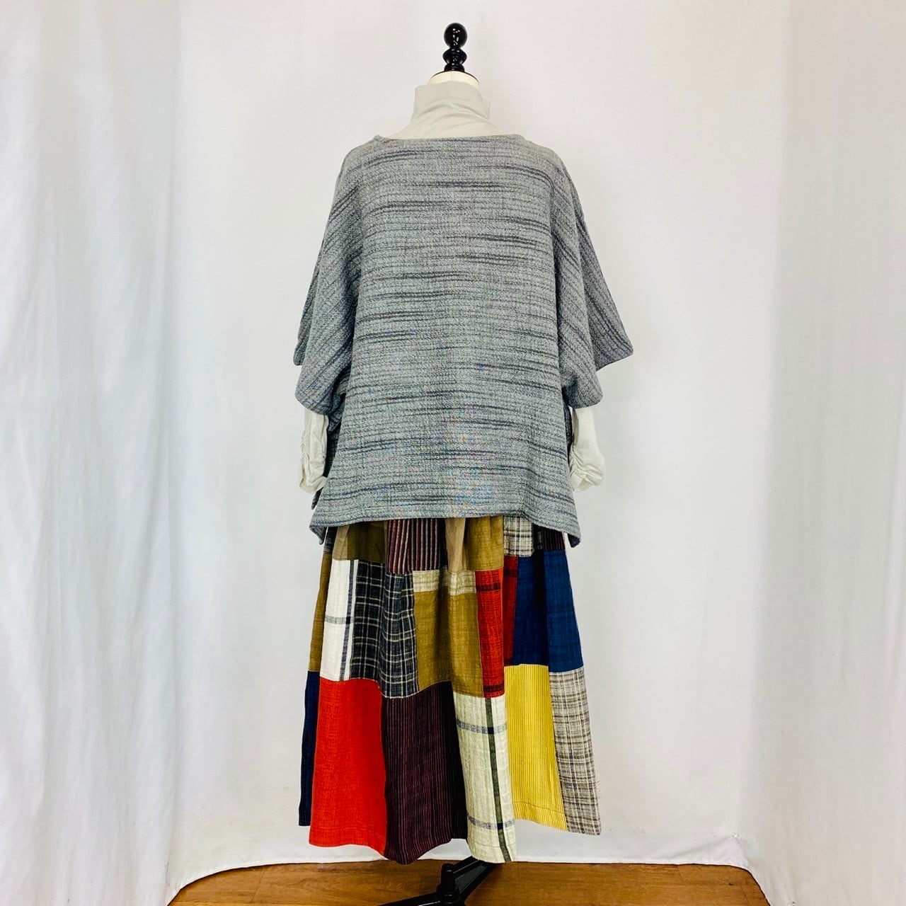 254012 Newゆったりポンチョ 3カラー 遠州二重織