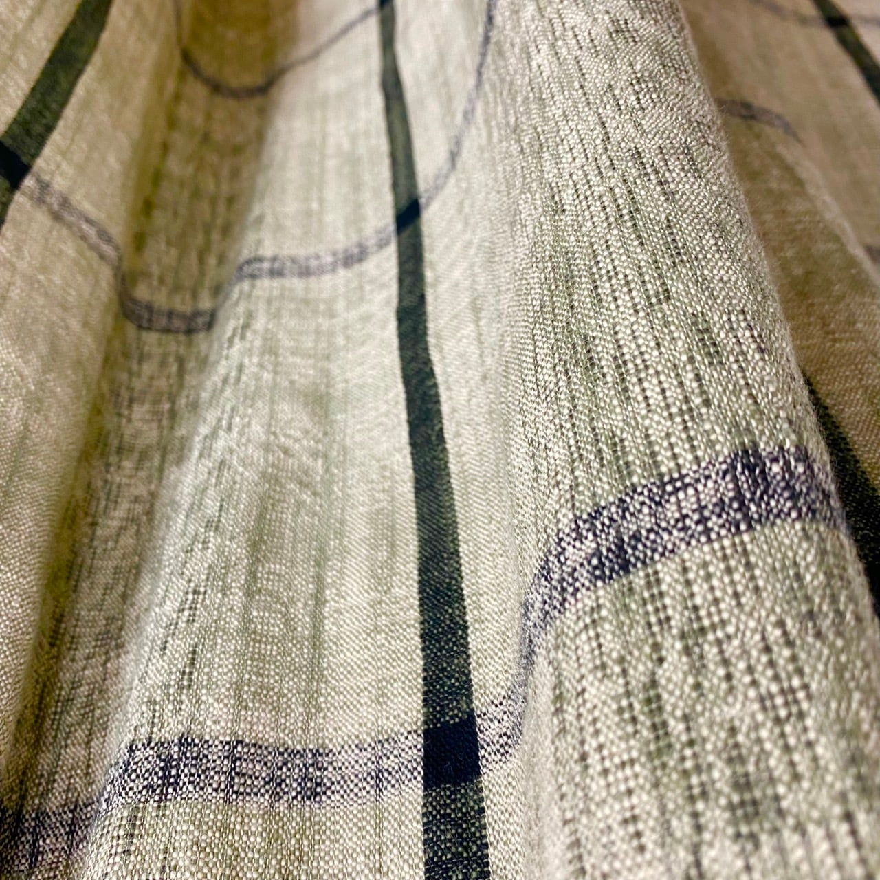 254011 Newゆったりポンチョ 遠州織物 逆スラブ大ストライプ