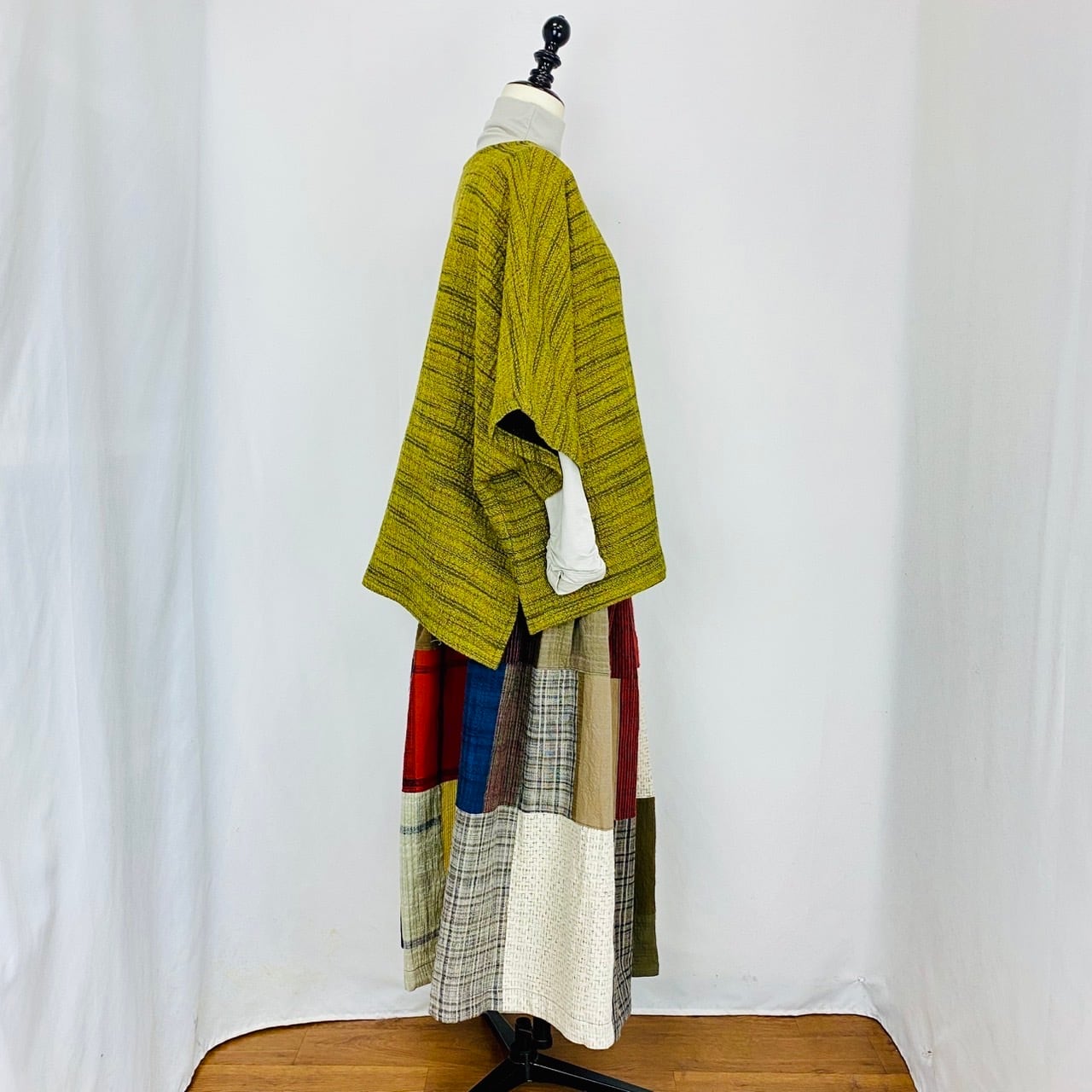 254012 Newゆったりポンチョ 3カラー 遠州二重織