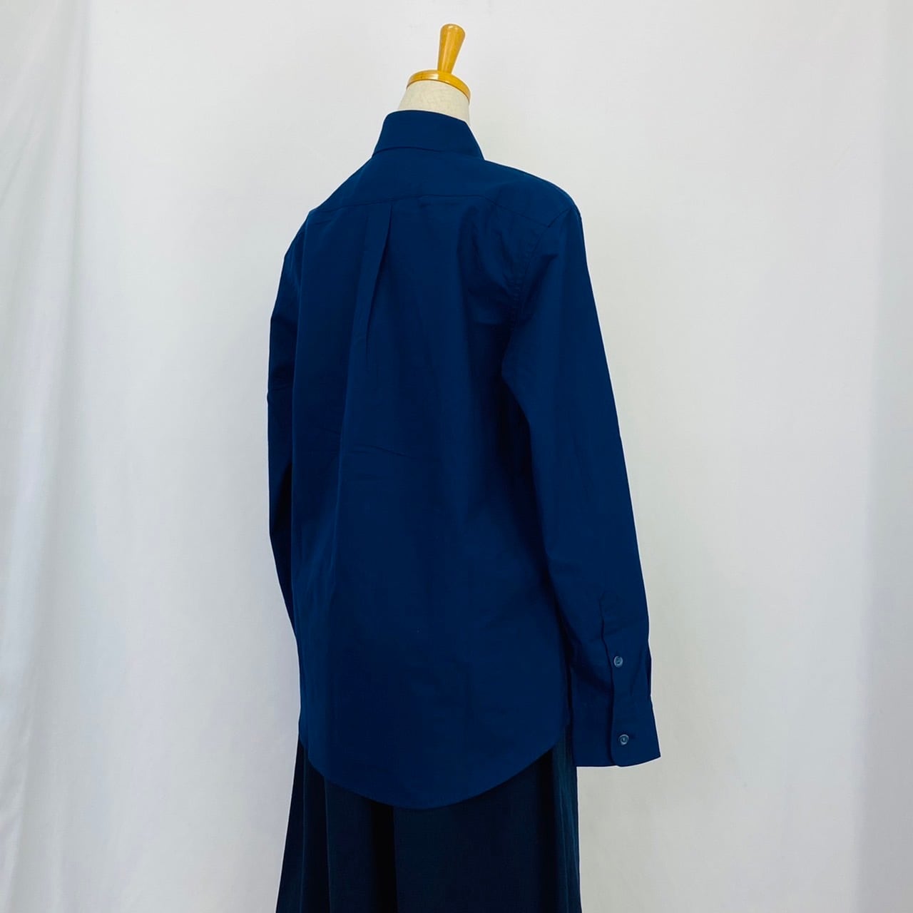 【再販】メンズシャツ ユニセックスシャツ 遠州 パラシュートクロス ネイビー