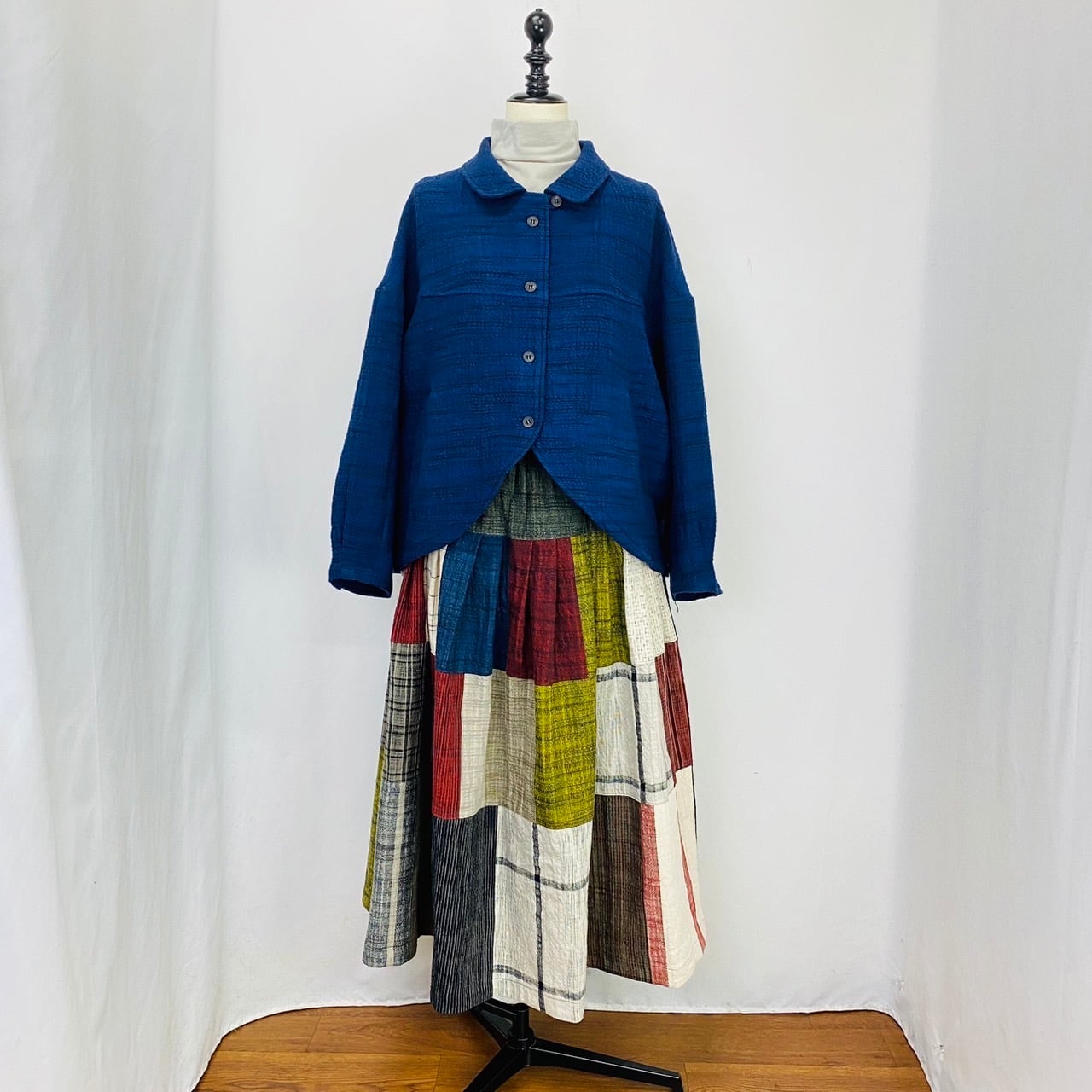 241042 胸切替えジャケット 3カラー 遠州織り 逆スラブ二重織 厚手