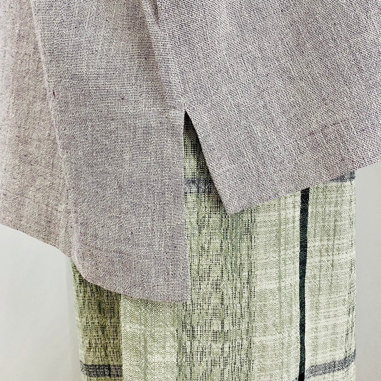 243011 シンプルトップス 2カラー 遠州織り 綿シルク楊柳