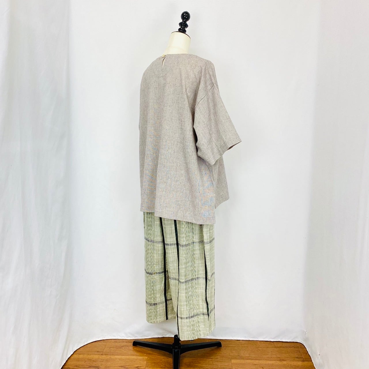 243011 シンプルトップス 2カラー 遠州織り 綿シルク楊柳