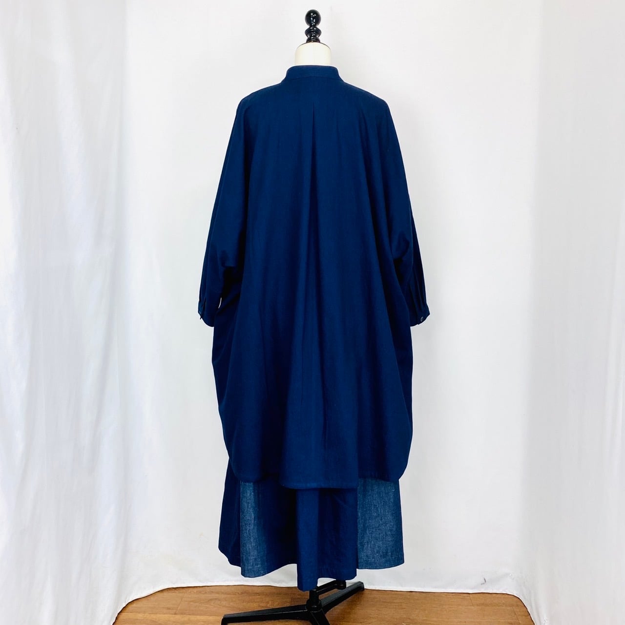 252059 ドルマンスリーブのロングブラウス 2カラー 岡山デニム