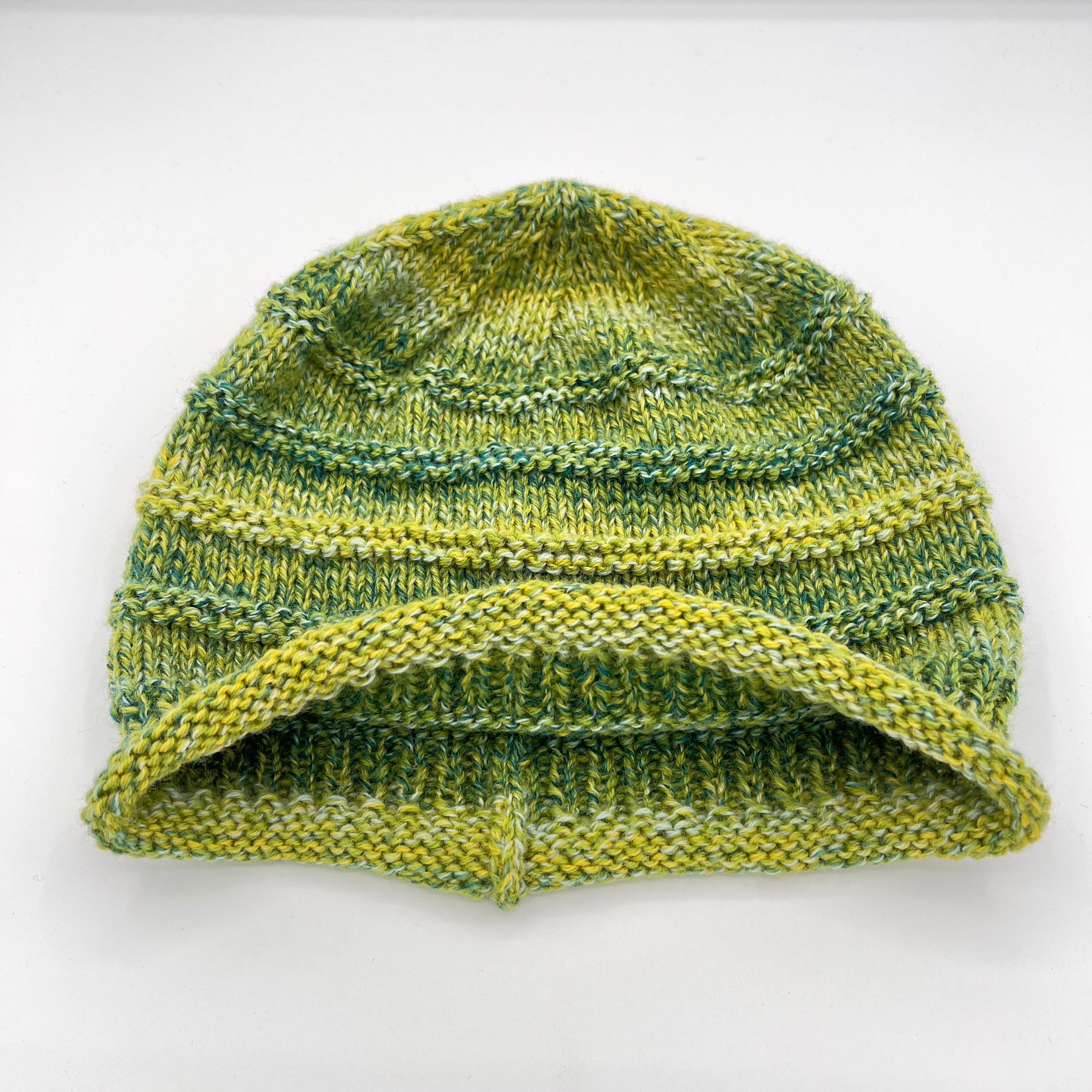 <受注生産>【手編み】ウール100% グラデーションカラーの帽子 6カラー 室内帽子 お出かけ帽子 天然素材 棒針編み