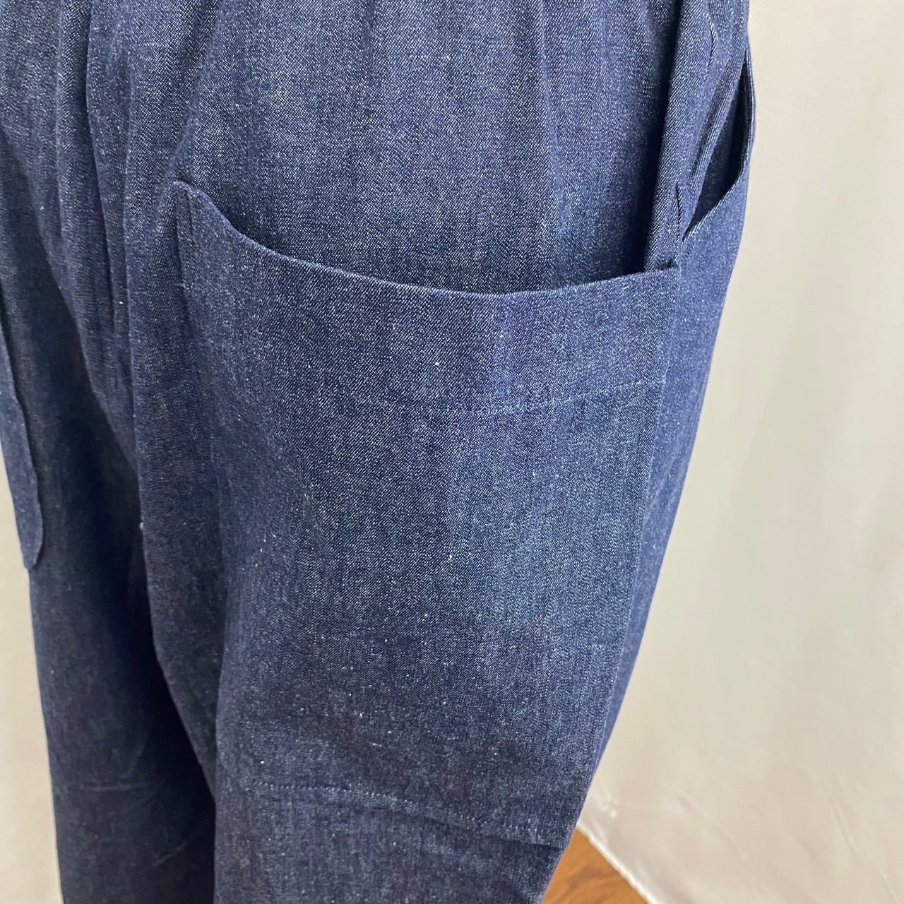 245037 大きな後ろポケットのパンツ 2カラー 岡山デニム ワンウォッシュ