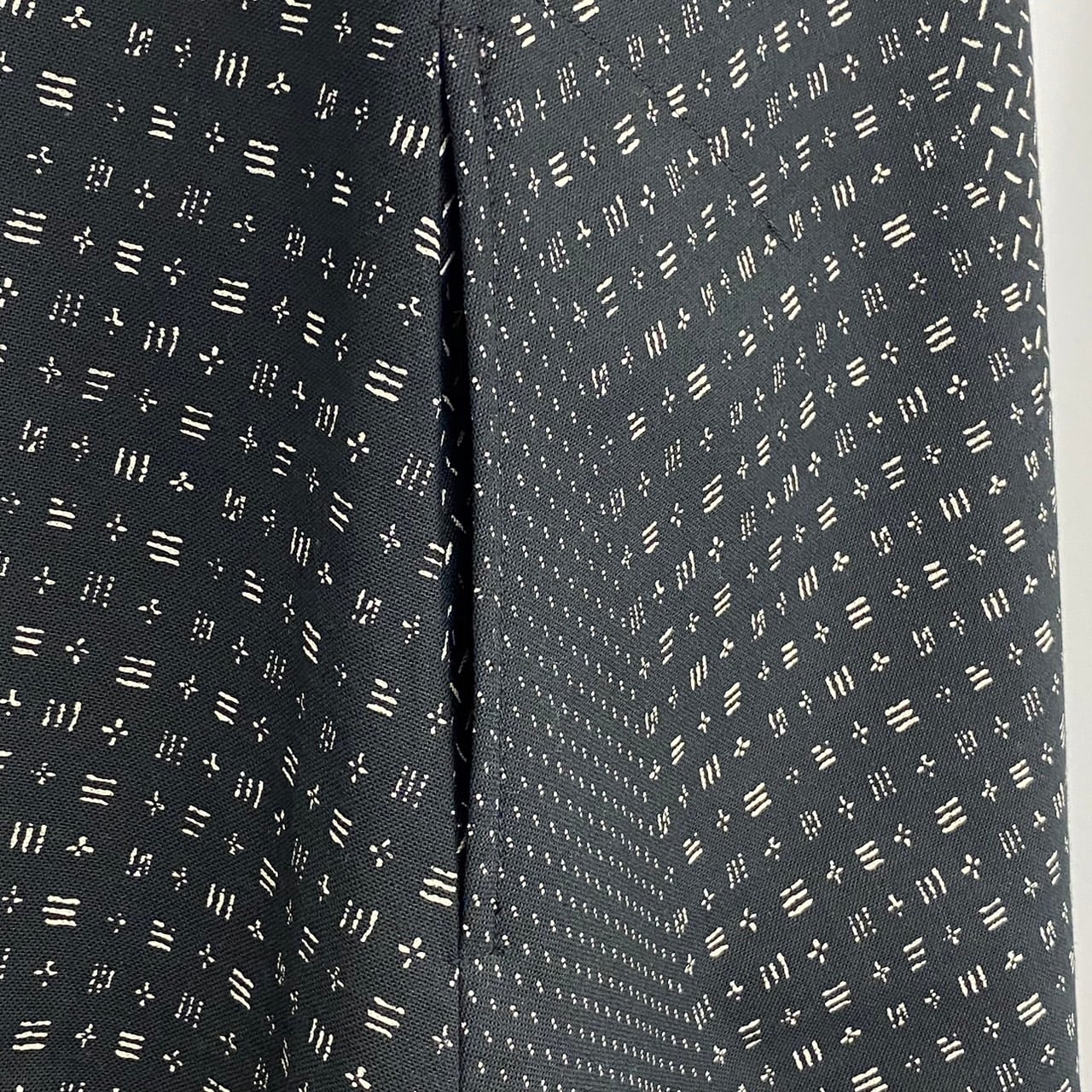 2320133 切替えビッグワンピース 2カラー 安曇野染絣 タテボーダー