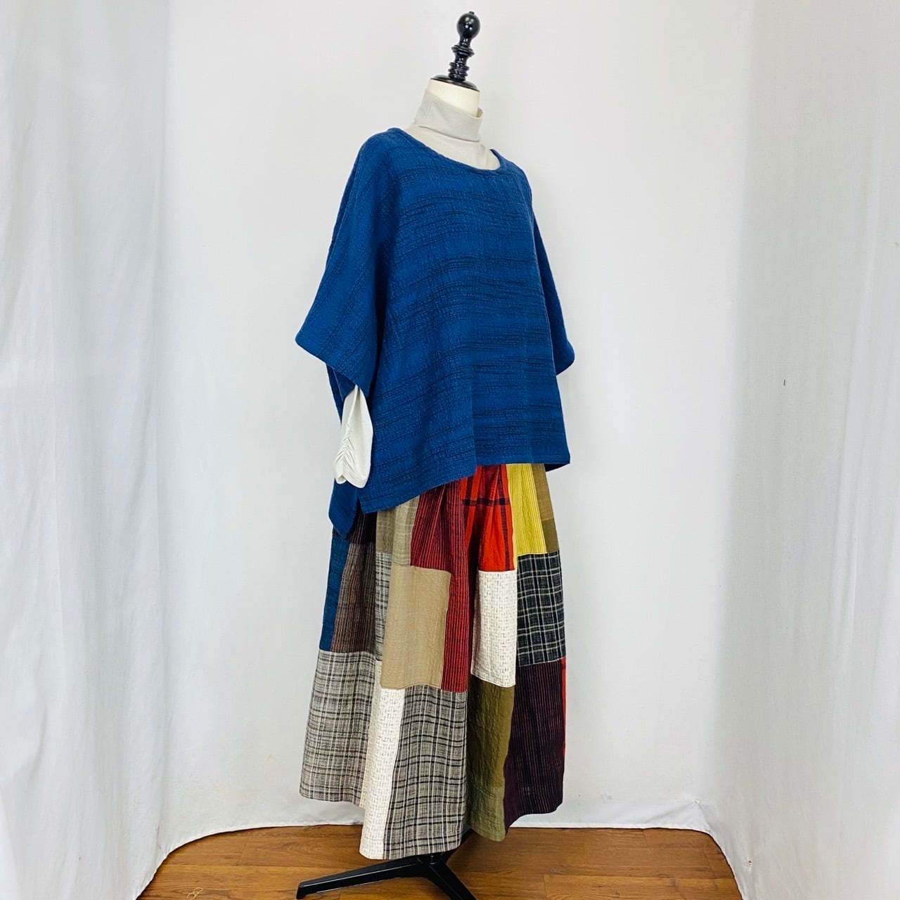 254012 Newゆったりポンチョ 3カラー 遠州二重織