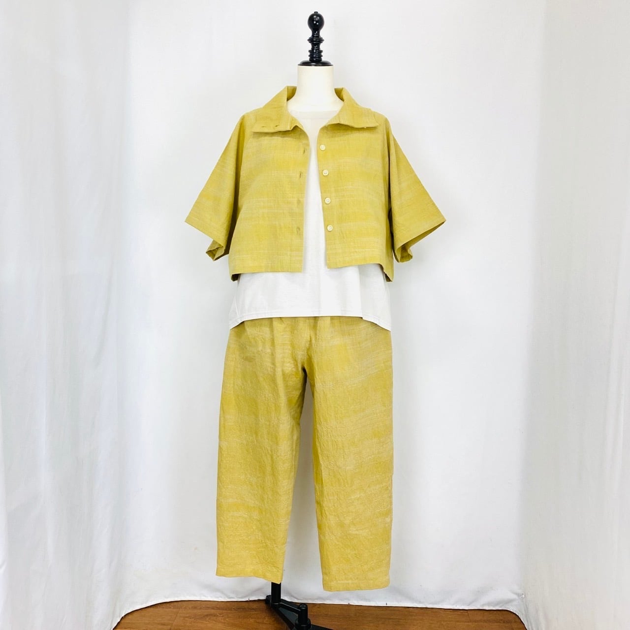 245031 ヨーク切替えパンツ 3カラー 遠州織物 うすで逆スラブ