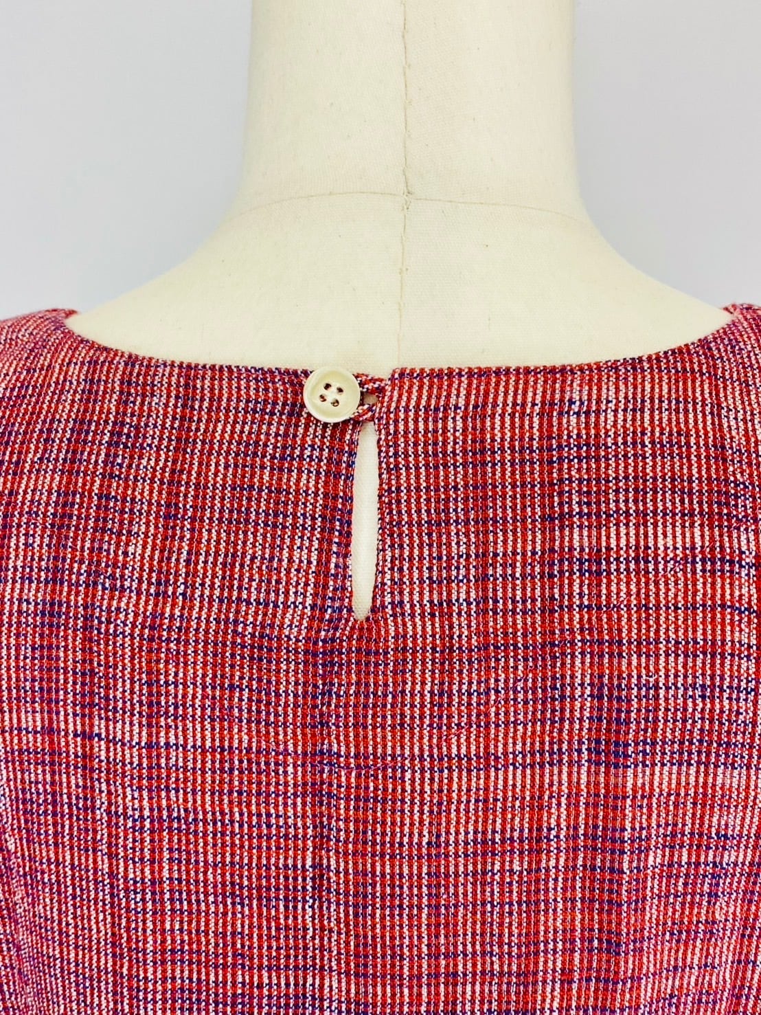 232011 切替ビッグワンピース 2カラー 遠州織物 うすで逆スラブストライプ