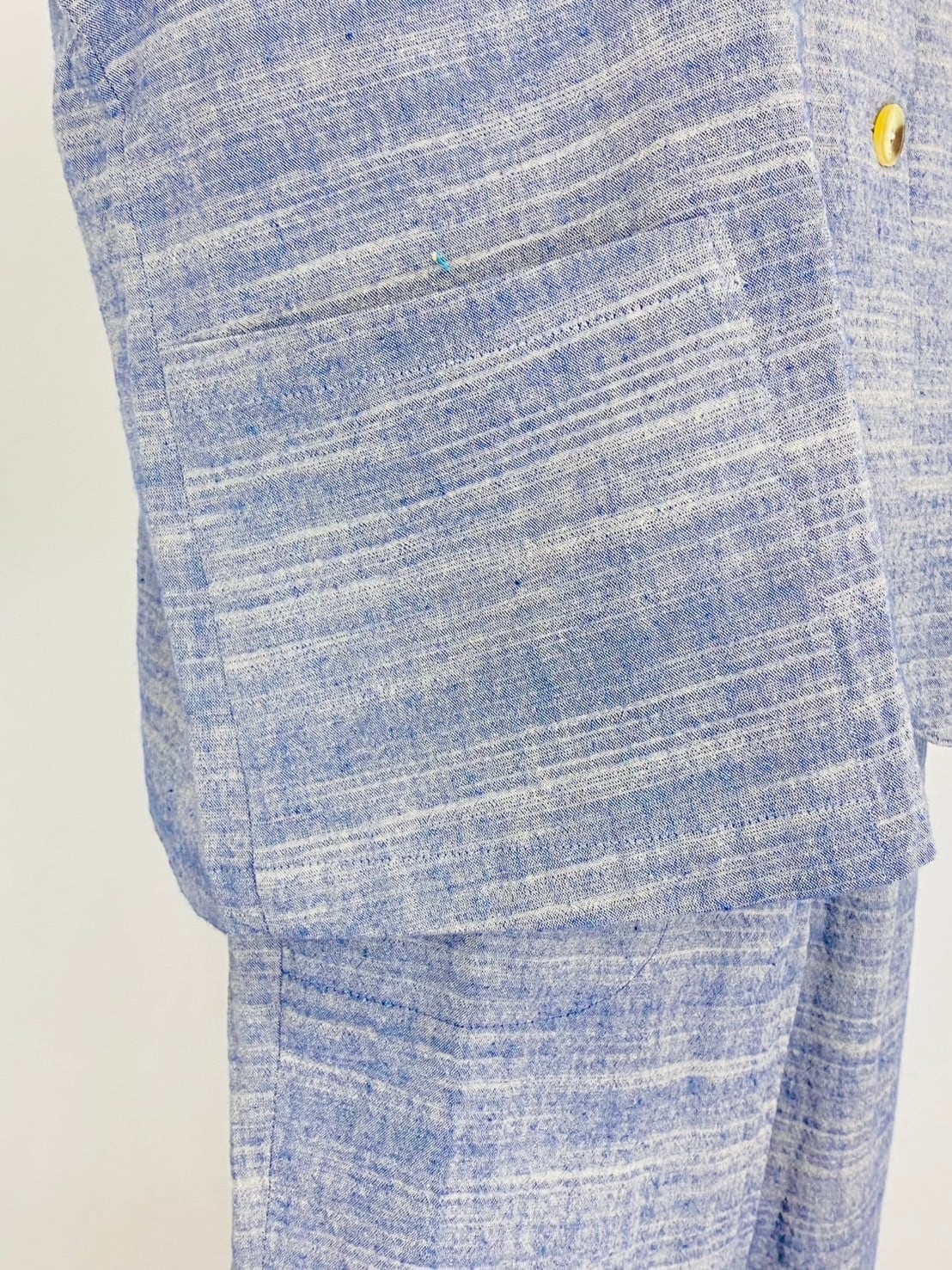 251021　ノーカラーショートジャケット　3カラー　遠州織物　うすでシャンブレー