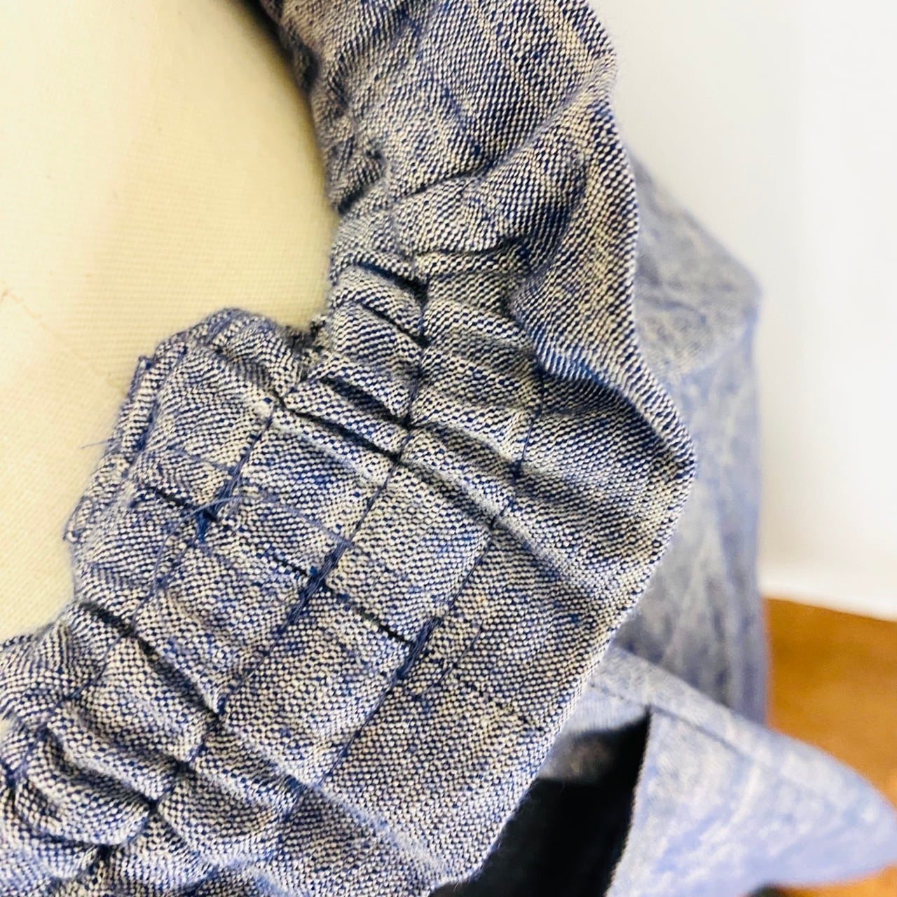 245031   ヨーク切替えパンツ　3カラー　遠州織物　うすで逆スラブ