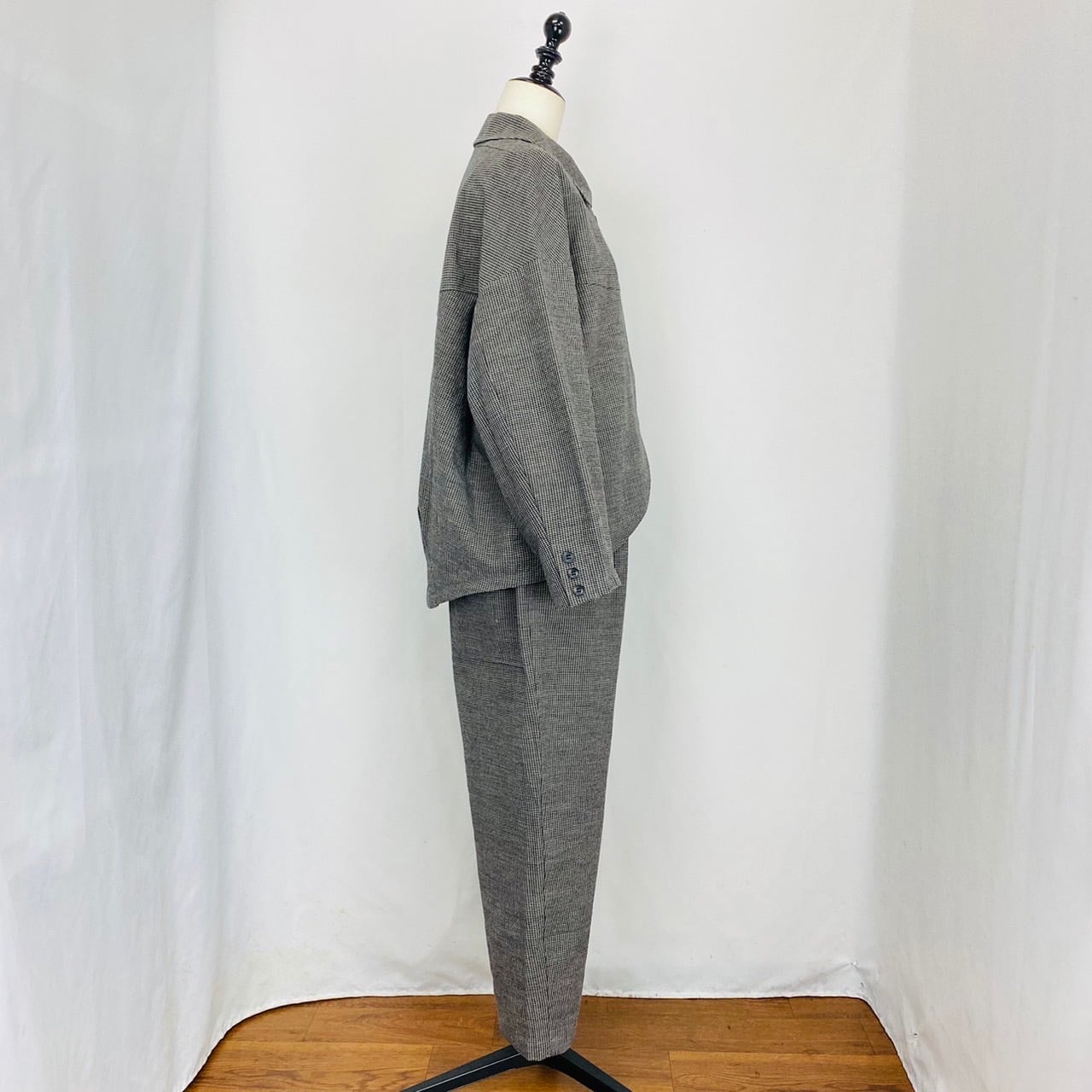 241042   胸切替えジャケット　3カラー　遠州織物　厚手格子