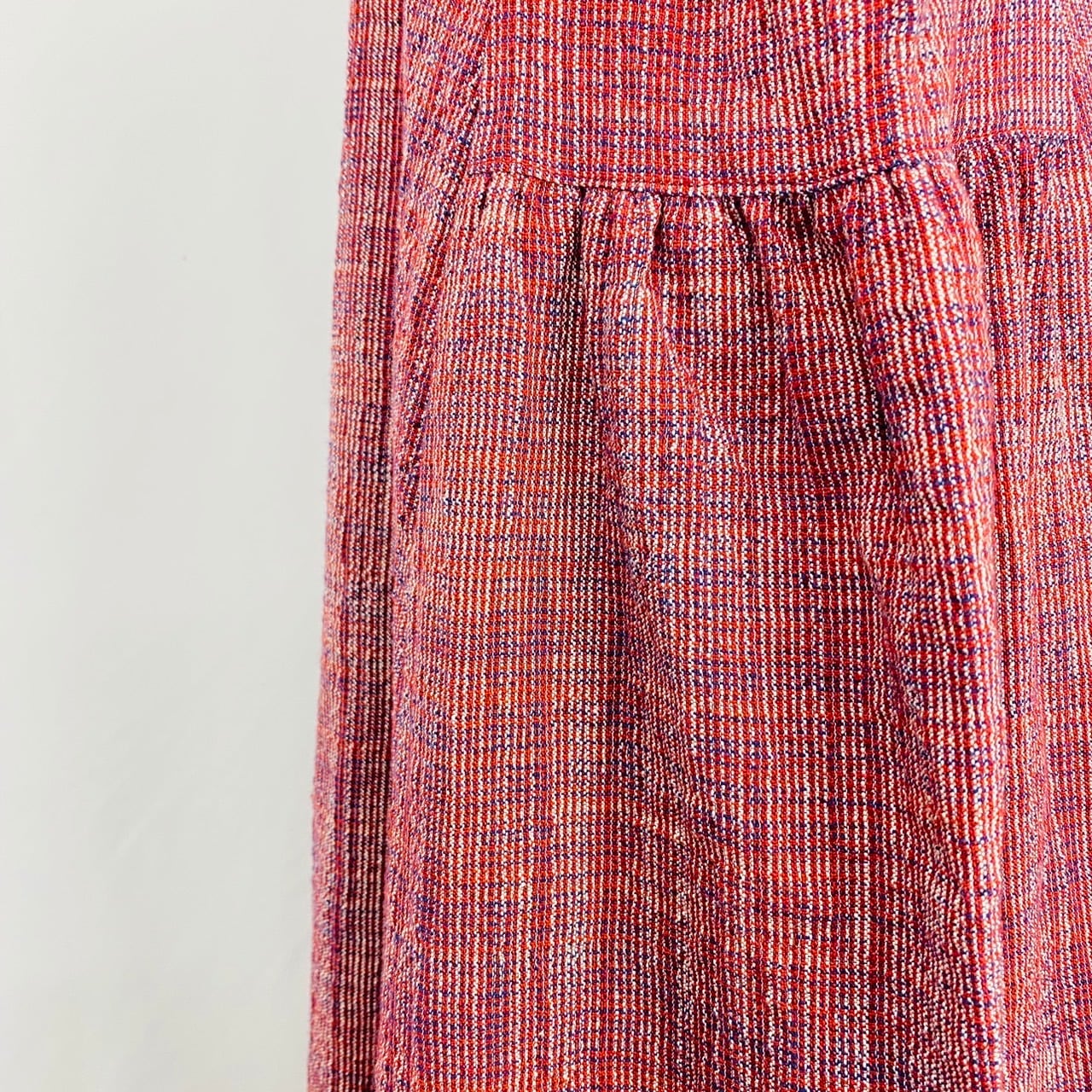 【再販】242011　サイドギャザーワンピース　2カラー　遠州織り　逆スラブ　薄手