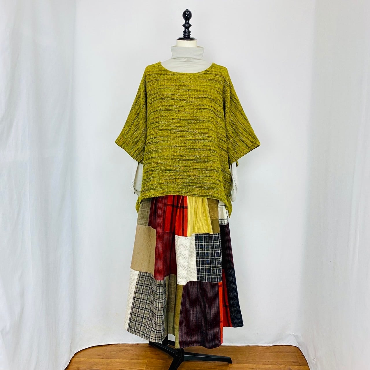 254012  Newゆったりポンチョ　3カラー　遠州二重織