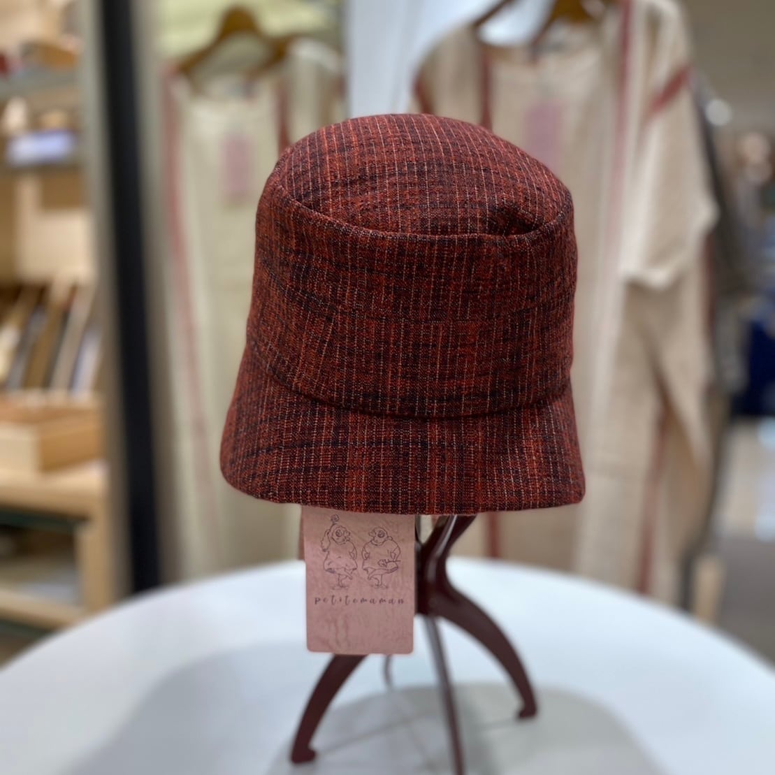 メリーハット　バケットハット　2カラー　遠州織り　逆スラブたてよこ絣