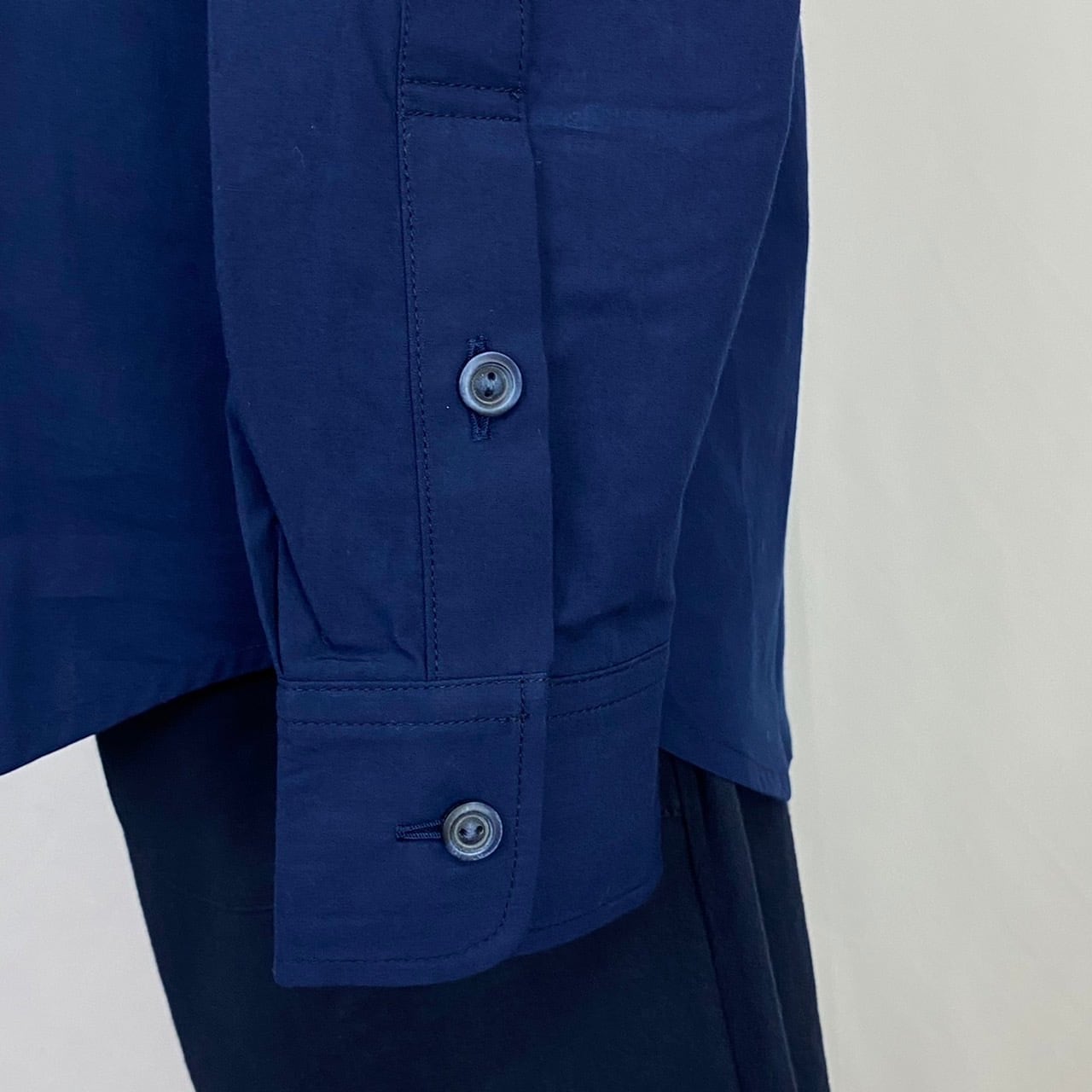 【再販】メンズシャツ　ユニセックスシャツ　遠州　パラシュートクロス　ネイビー