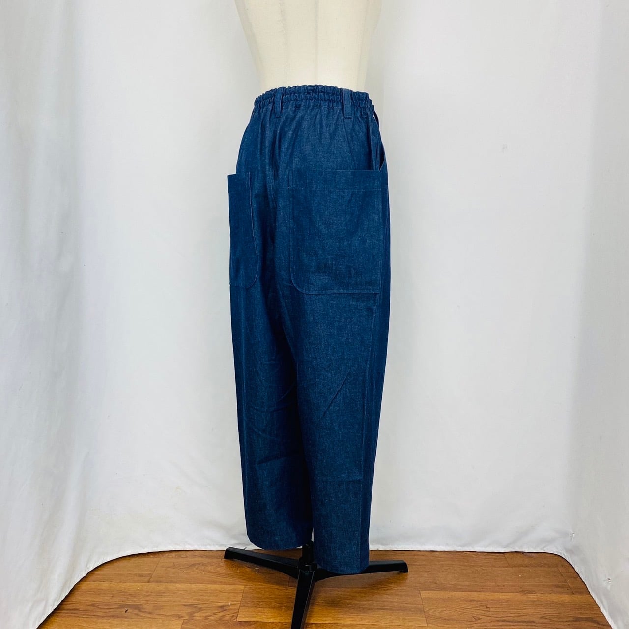 245037  大きな後ろポケットのパンツ　2カラー　岡山デニム　ワンウォッシュ