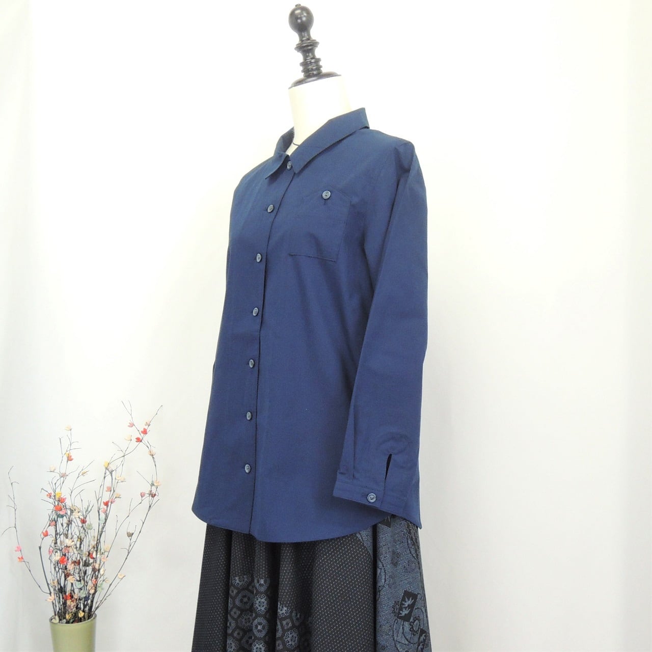 P5303　プレーンブラウス　3カラー　遠州織物　高密度織り