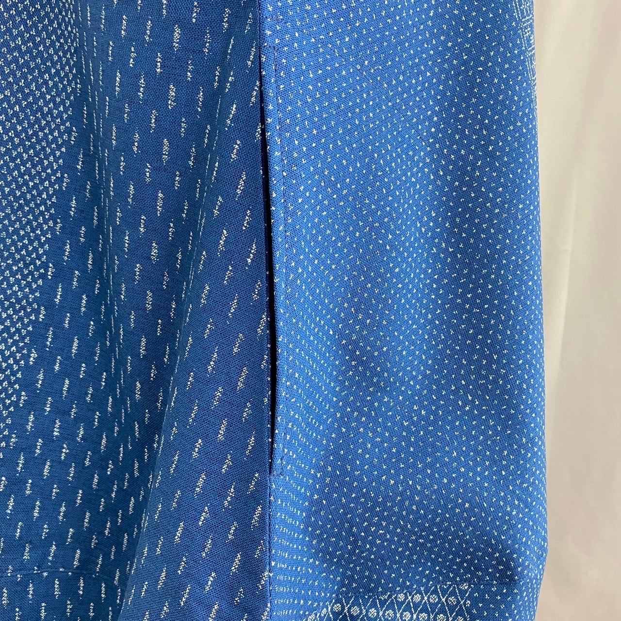 2320133   切替えビッグワンピース　2カラー　安曇野染め　絣ボーダー