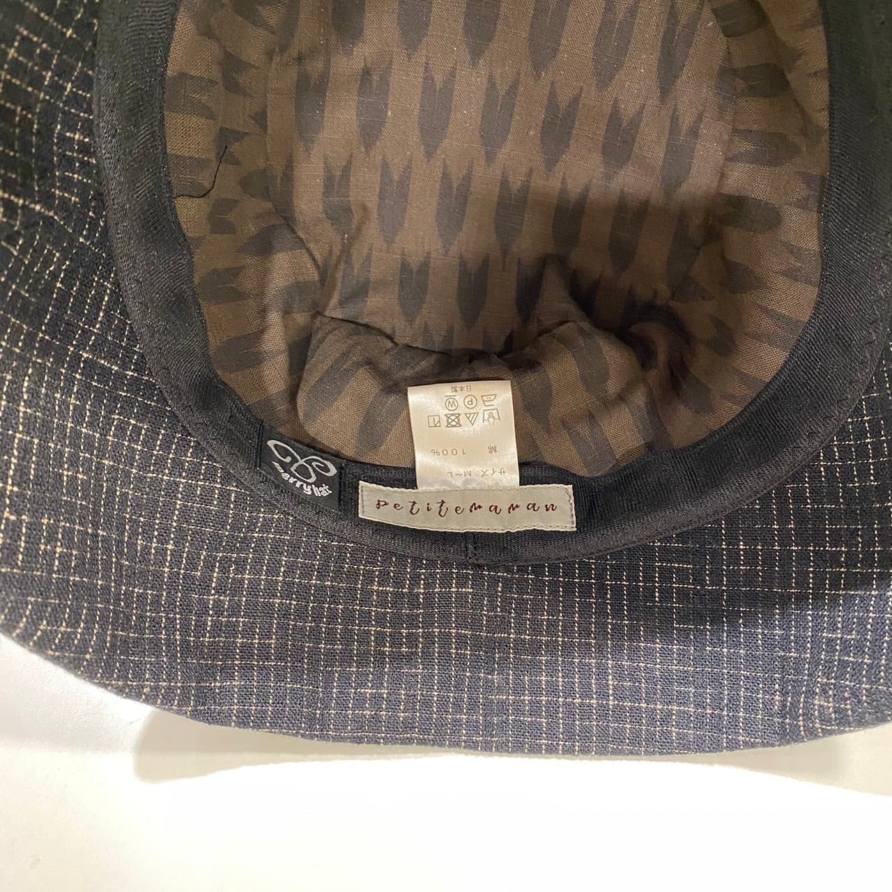 メリーハット　バケットハット　2カラー　遠州織り　逆スラブたてよこ絣