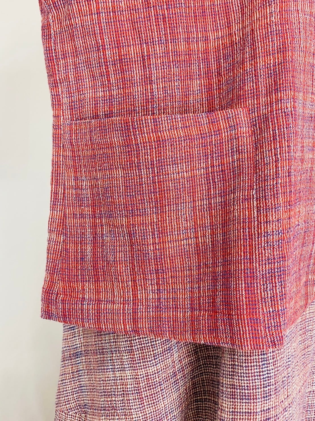 251021　ノーカラーショートジャケット　2カラー　遠州織物　うすで縞