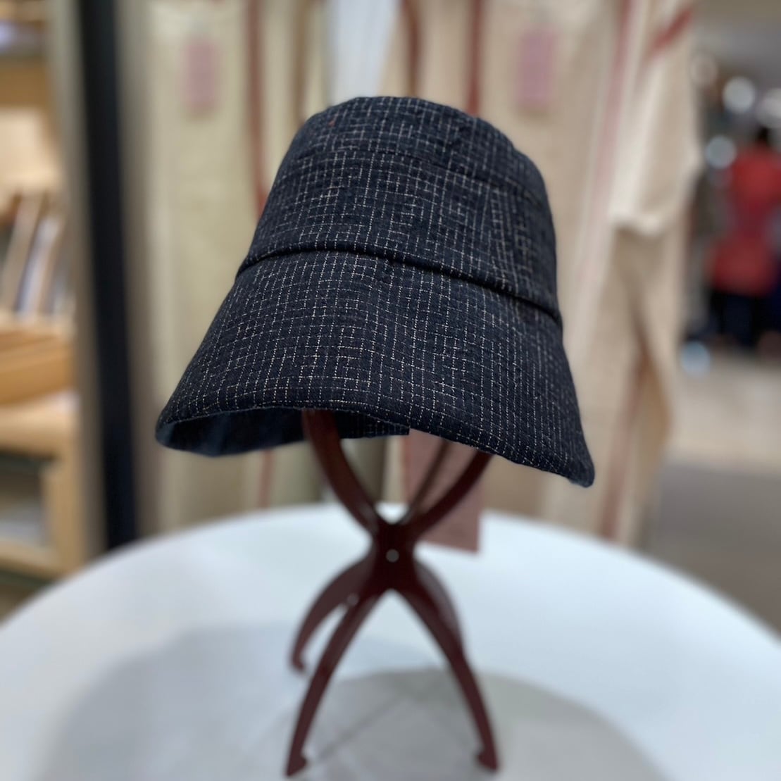 メリーハット　バケットハット　2カラー　遠州織り　逆スラブたてよこ絣
