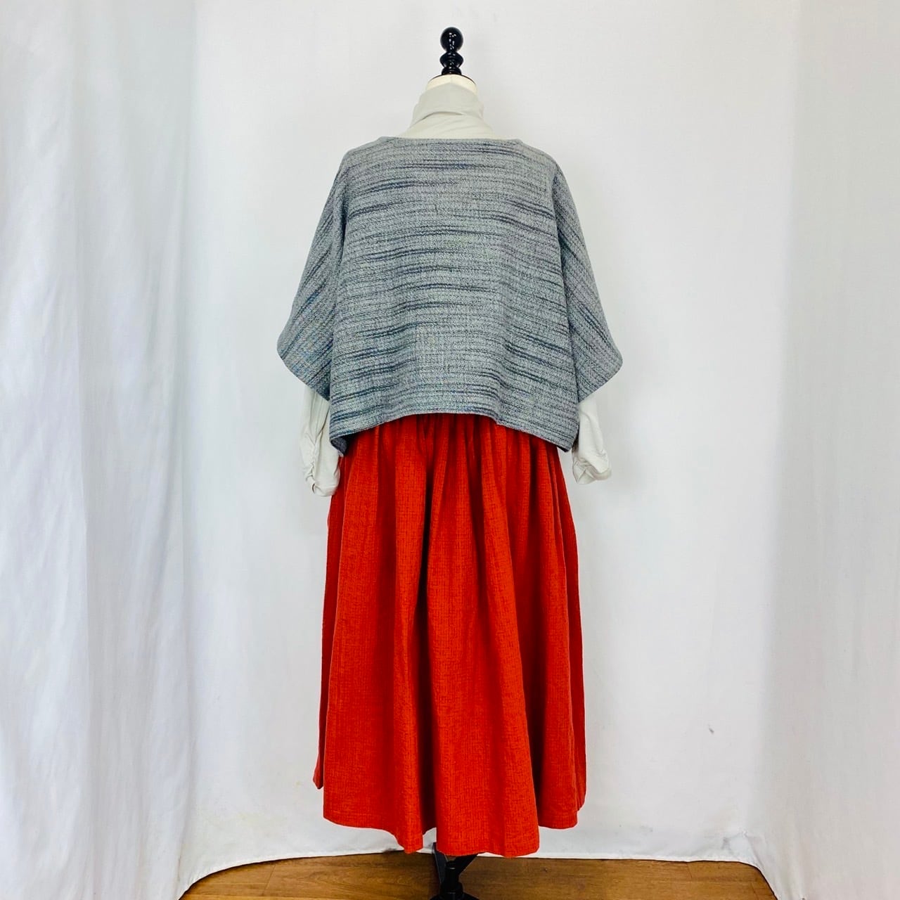 204022　ゆったりポンチョ　3カラー　遠州織り　逆スラブ二重織