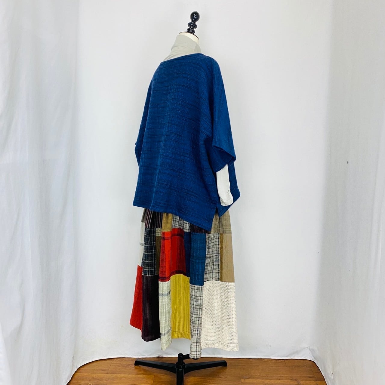 254012  Newゆったりポンチョ　3カラー　遠州二重織