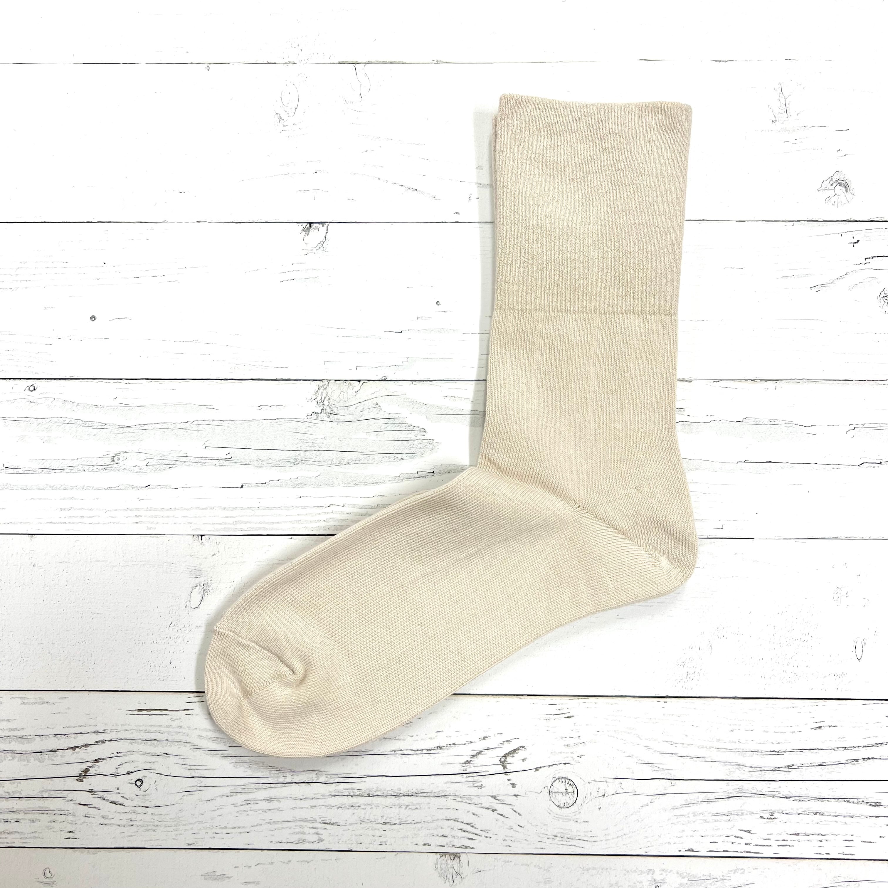 KU2301　締め付けないゴムなし靴下　プレーン　5カラー　綿コーマ　オーガニックコットン