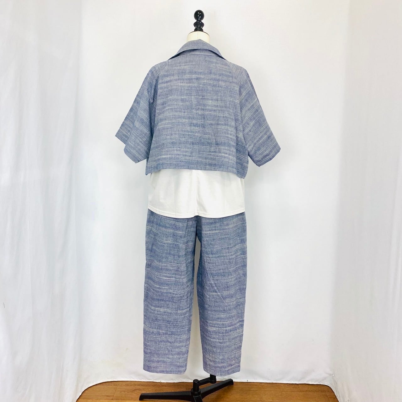 245031   ヨーク切替えパンツ　3カラー　遠州織物　うすで逆スラブ