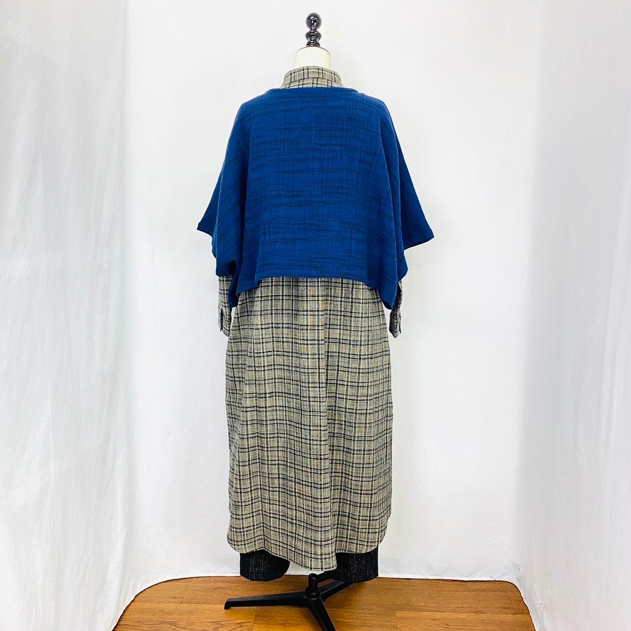 204022　ゆったりポンチョ　3カラー　遠州織り　逆スラブ二重織