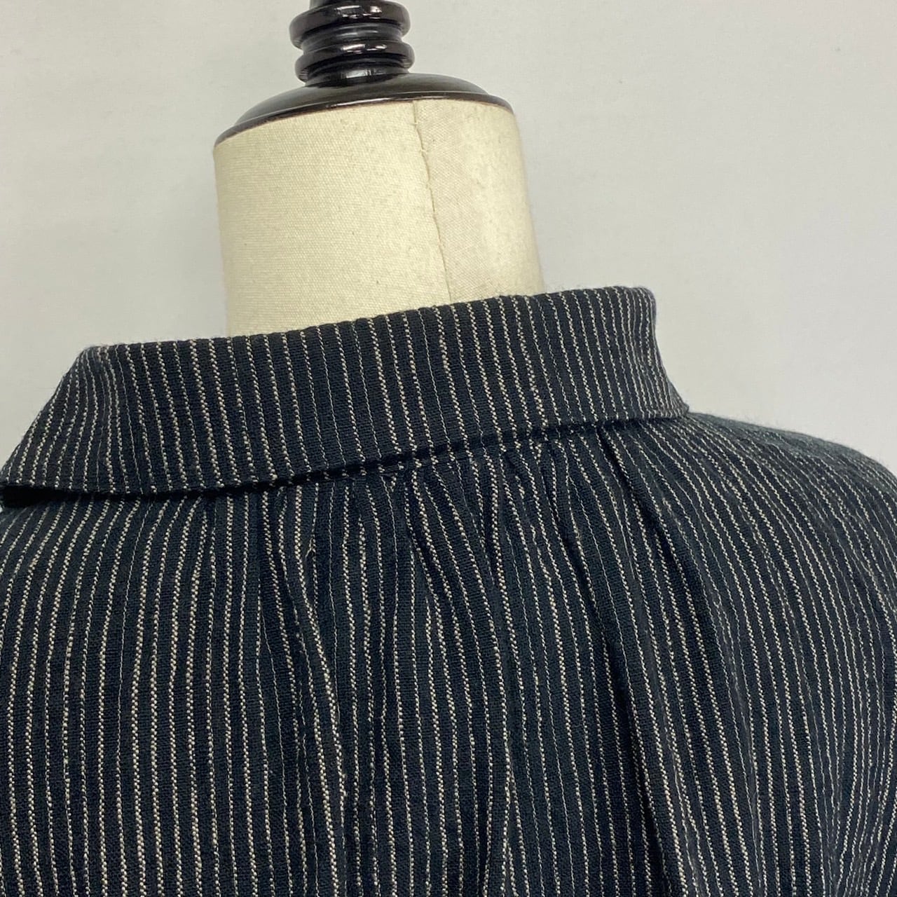 232062　前立て開きビッグシャツワンピース　遠州織り　逆スラブ