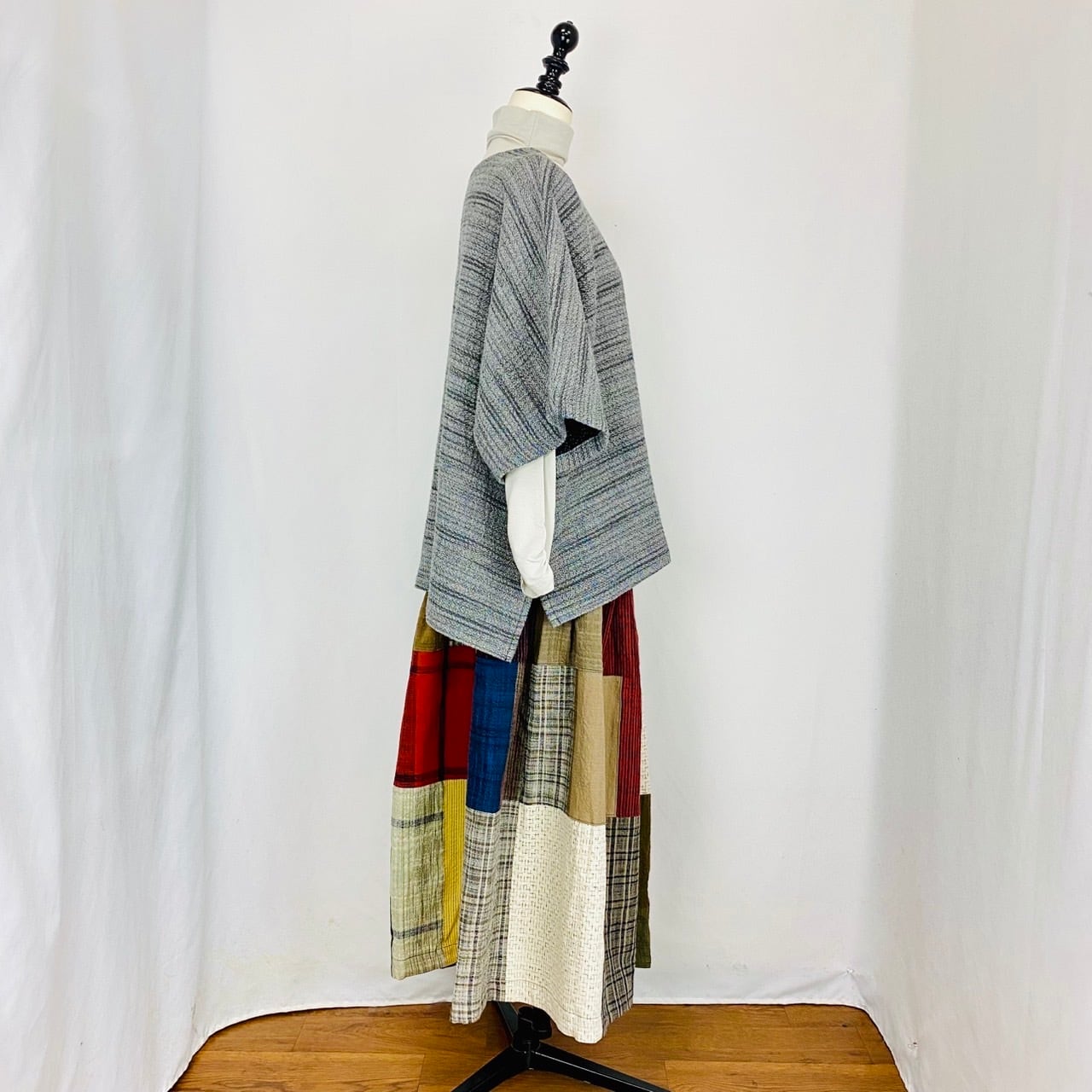 254012  Newゆったりポンチョ　3カラー　遠州二重織