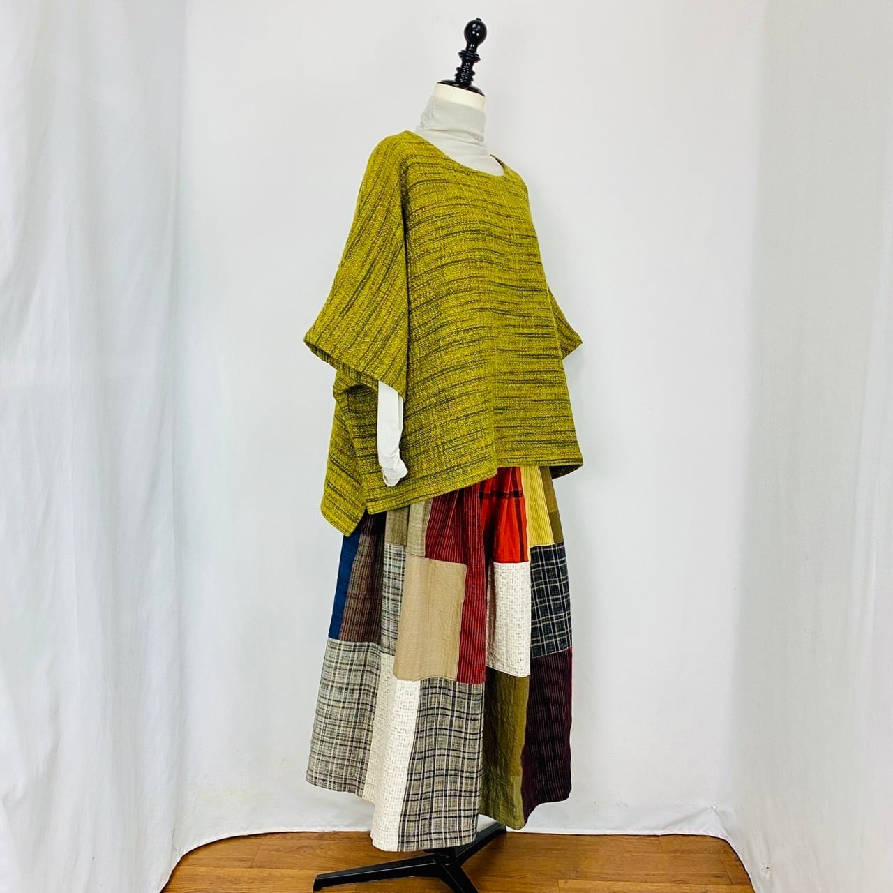 254012  Newゆったりポンチョ　3カラー　遠州二重織