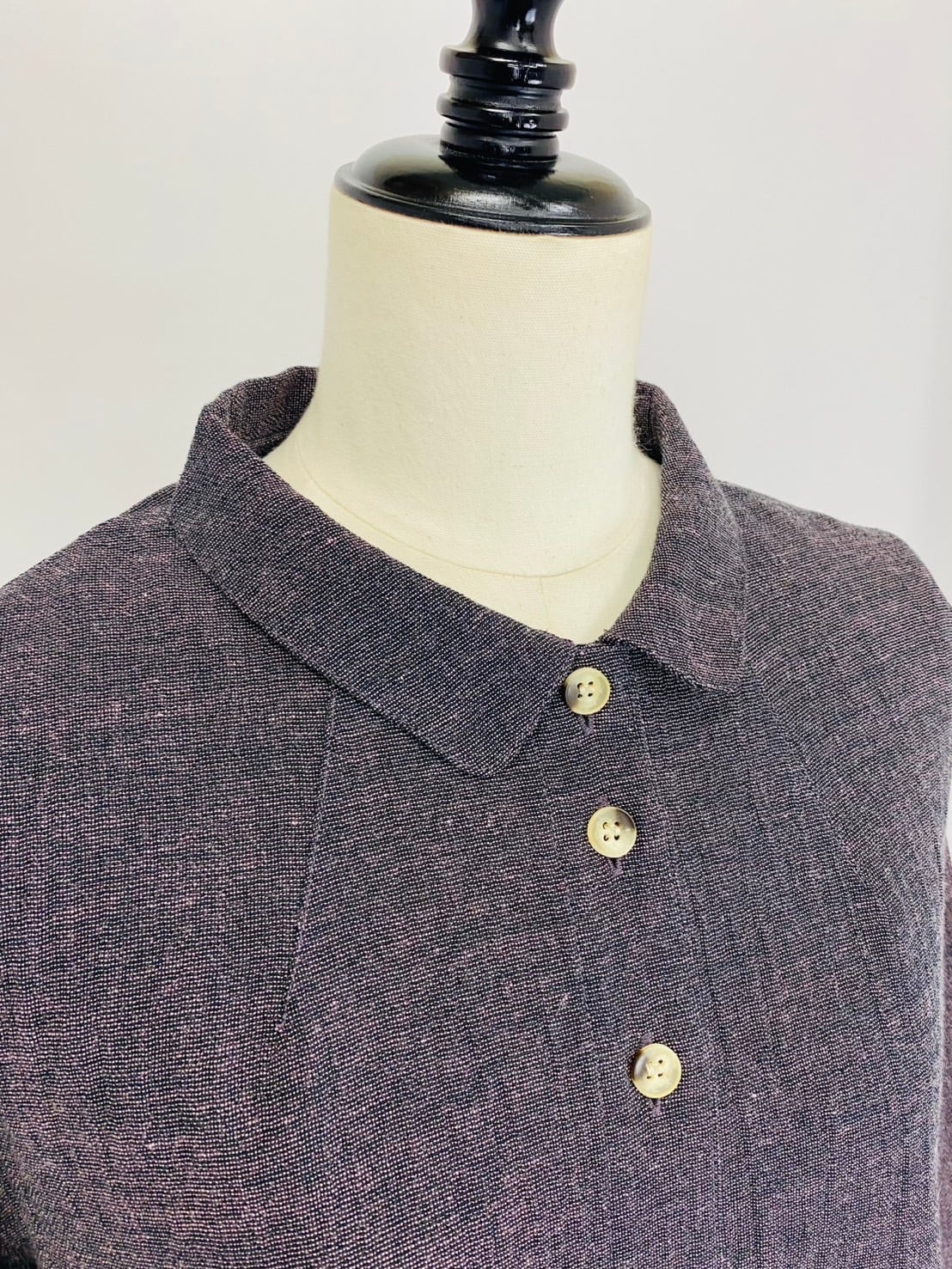 233011   ショールカラーブラウス　遠州織物　うすで楊柳