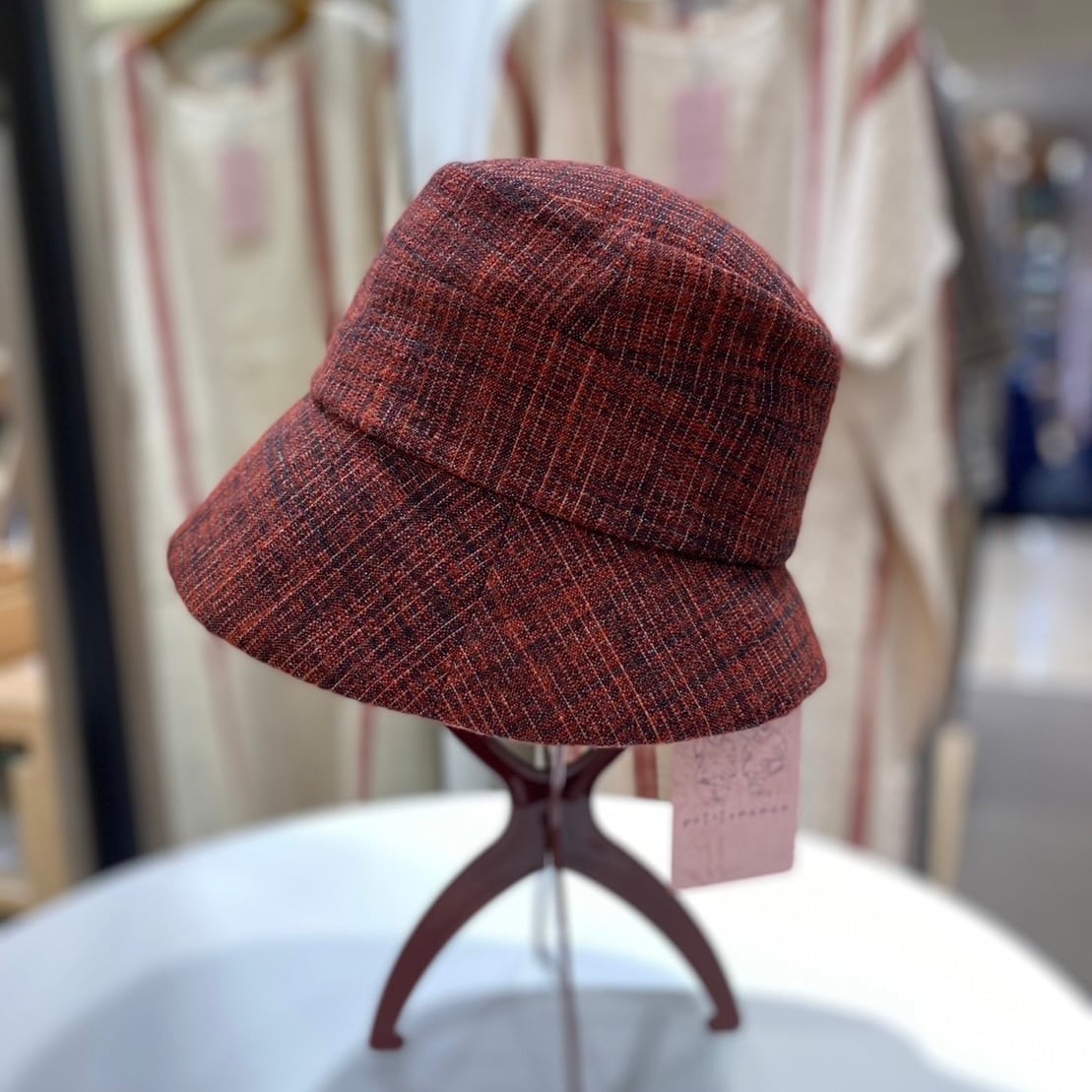 メリーハット　バケットハット　2カラー　遠州織り　逆スラブたてよこ絣