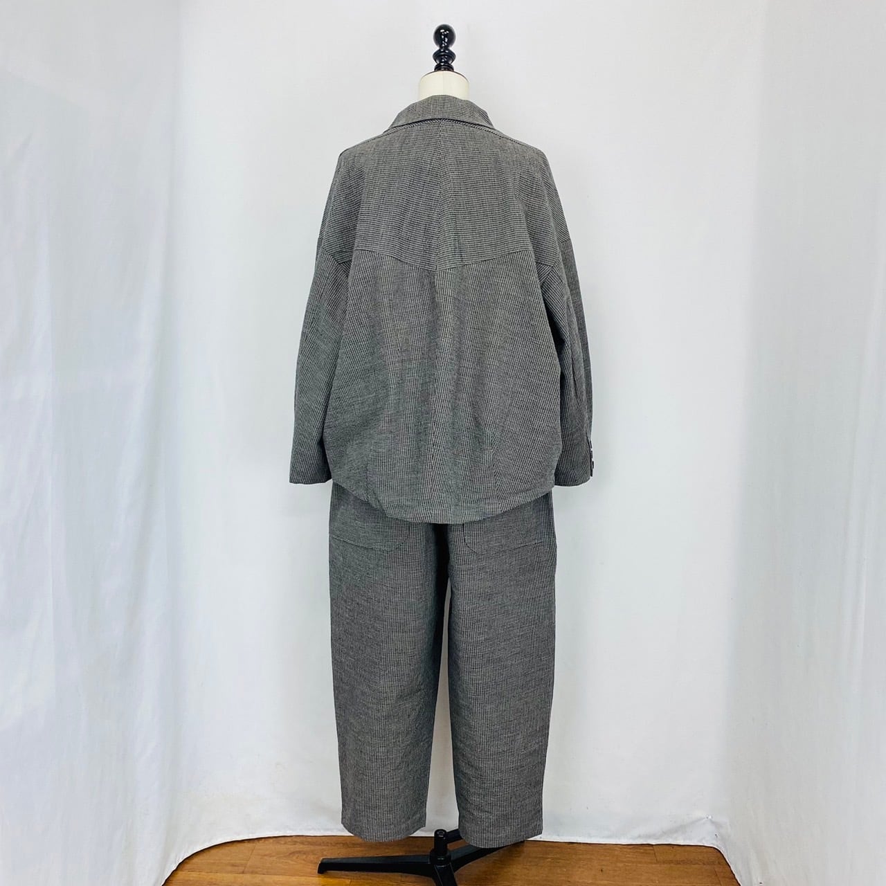 241042   胸切替えジャケット　3カラー　遠州織物　厚手格子